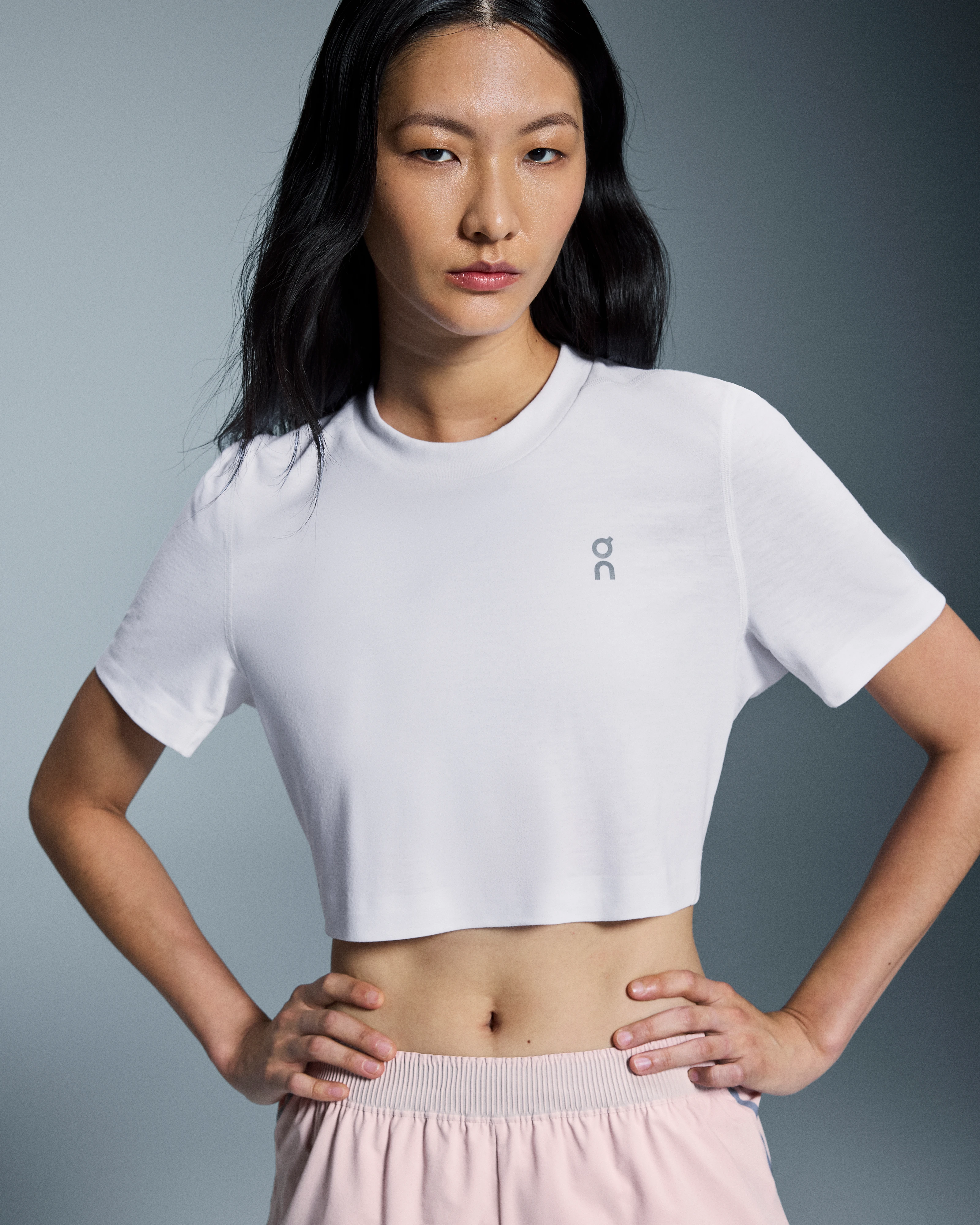 On Train-T Crop White Women Tops and t-shirts