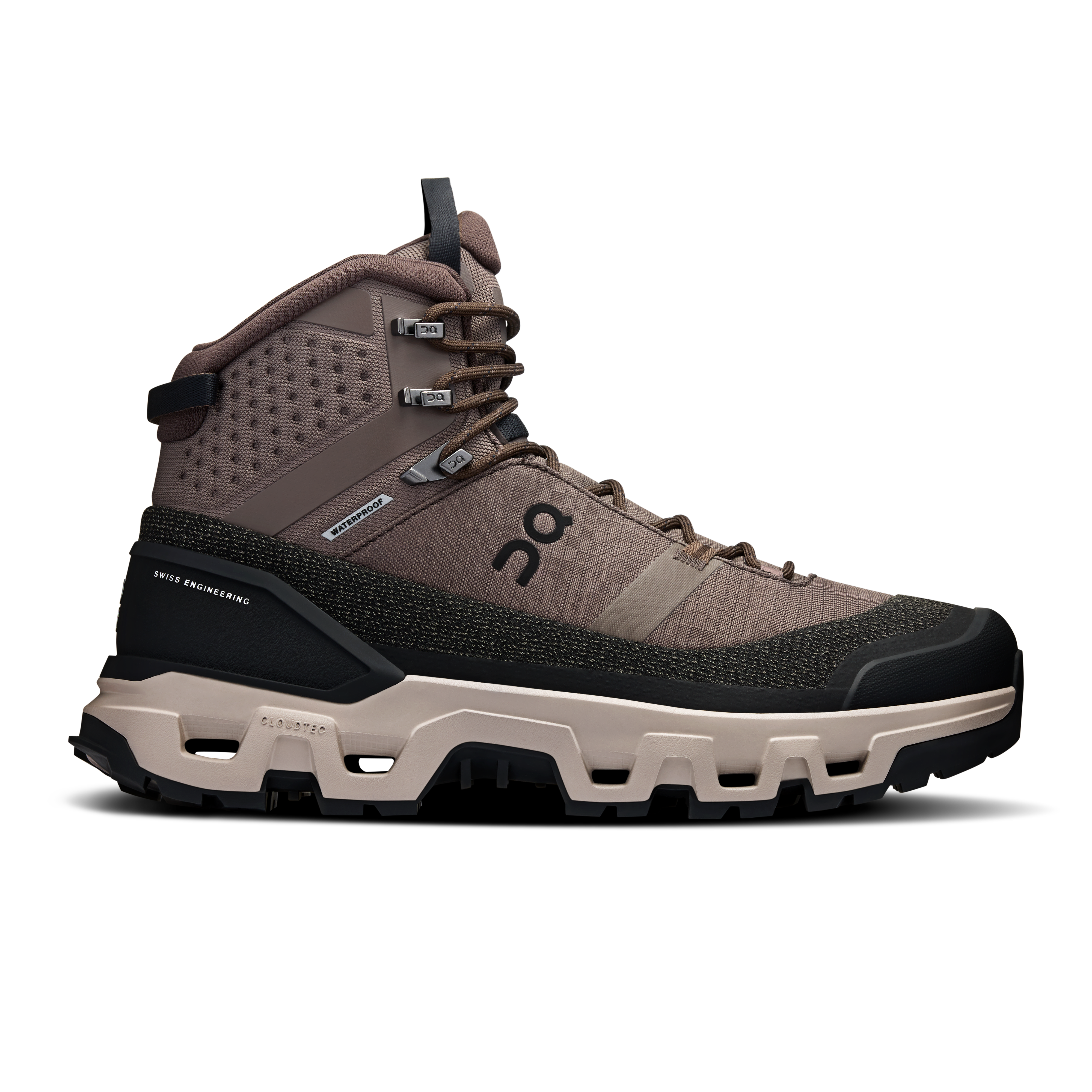 On Cloudrock Trek Waterproof Ash & Fog Men – Multi-day hikes, Missiongrip™, waterproof Shoes