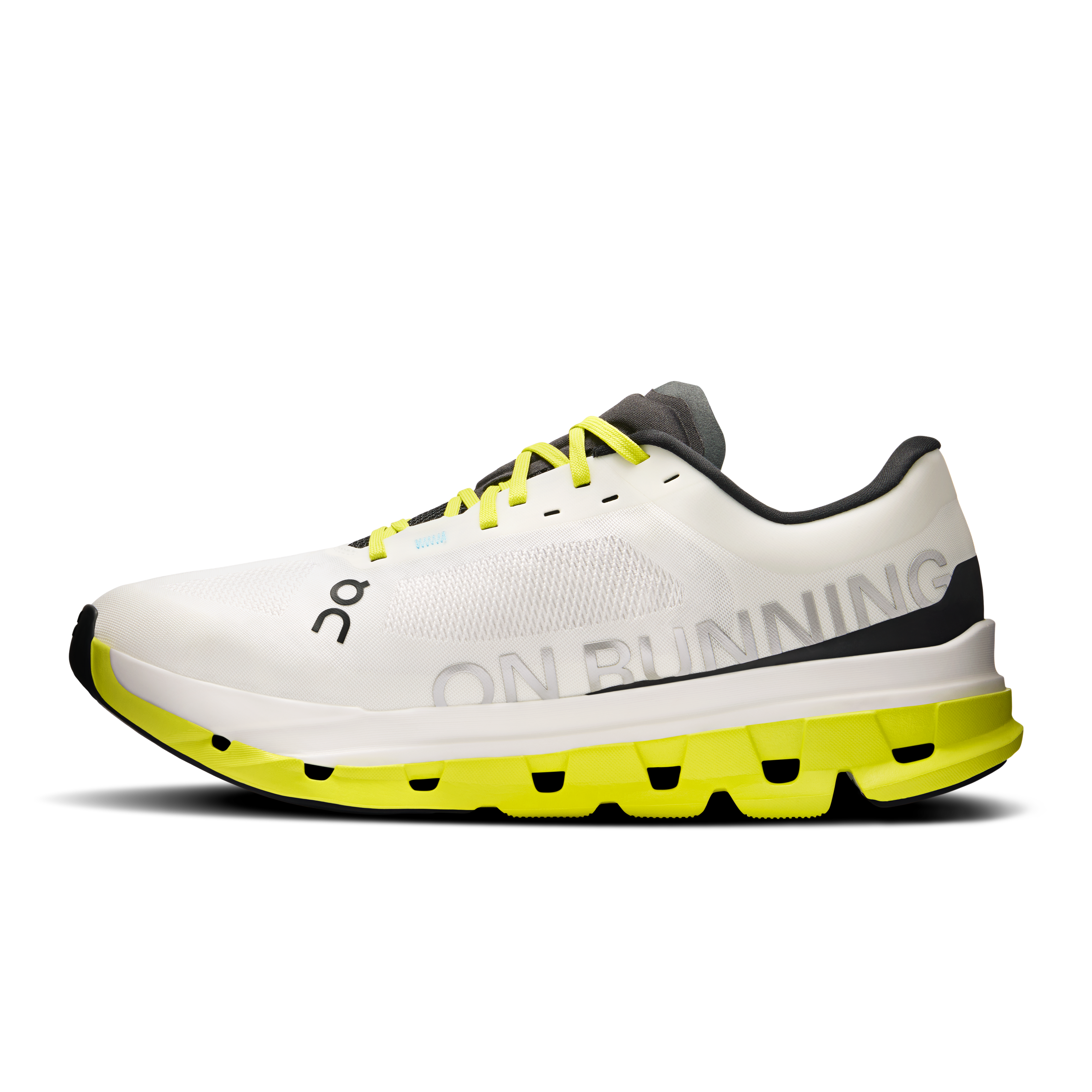 On Cloudflow 5 White & Lime Men Road running Shoes