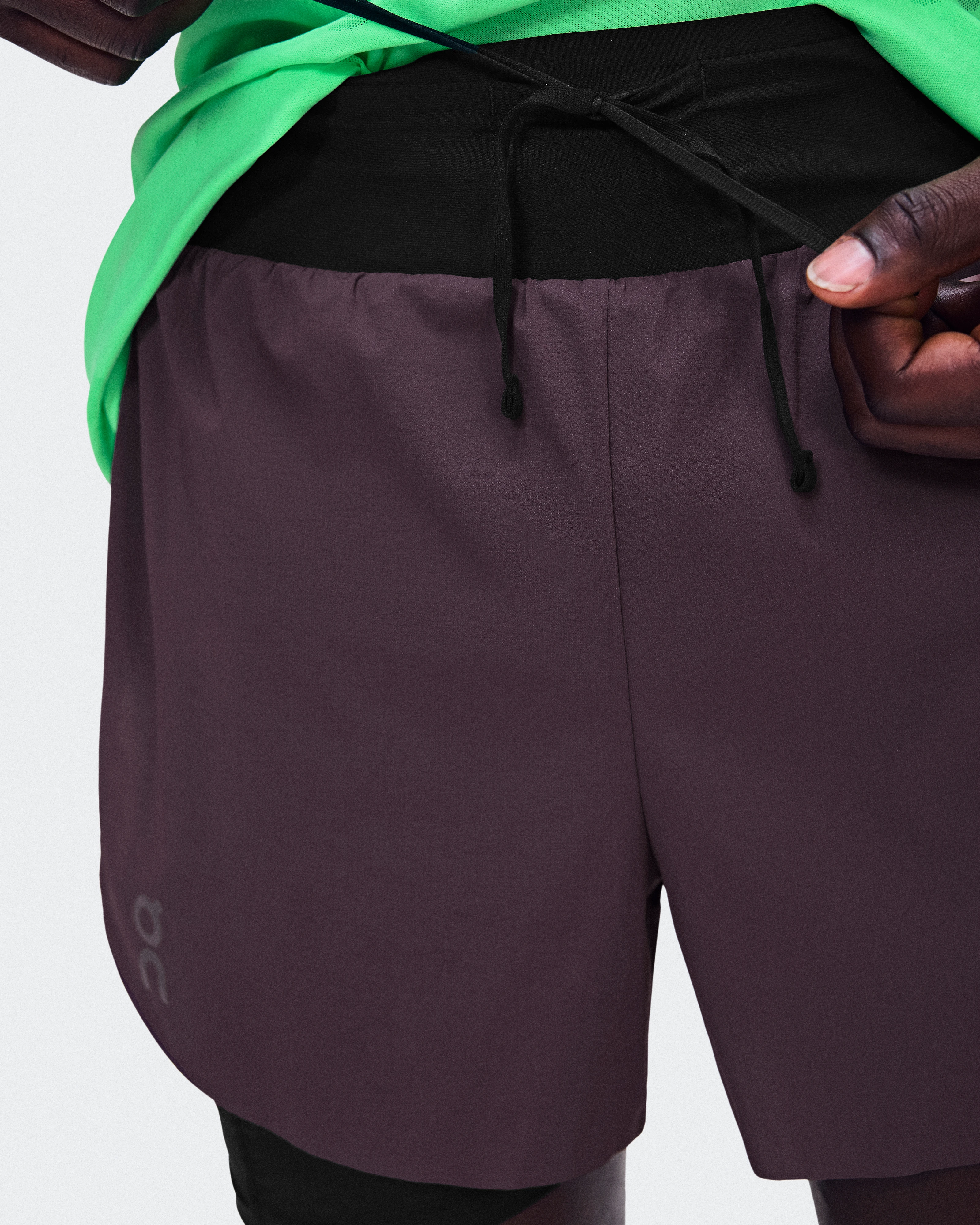 On Zero 2-in-1 Shorts Urchin & Black Men Shorts