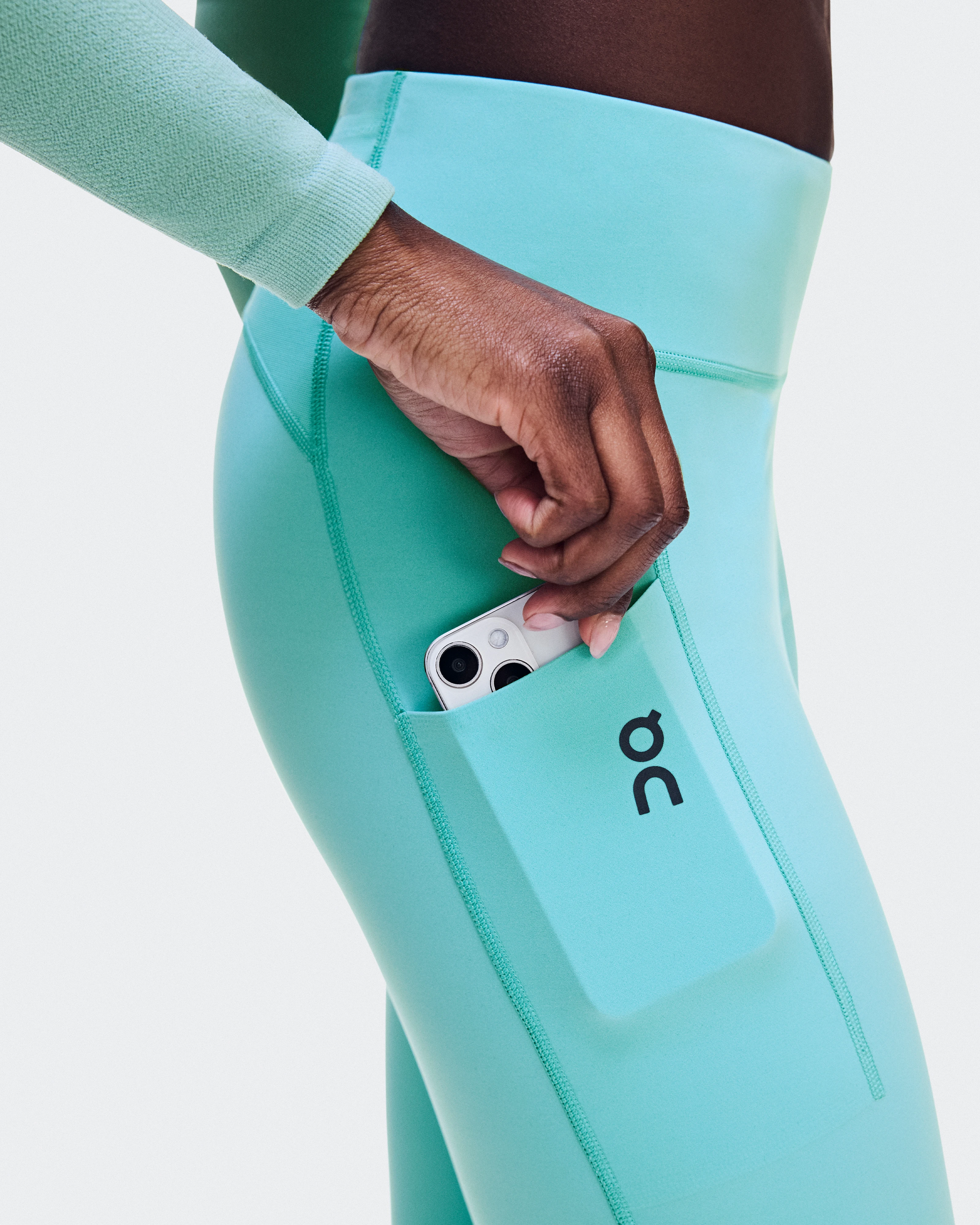 On Performance Tights 7/8 Aquamarine Women Tights