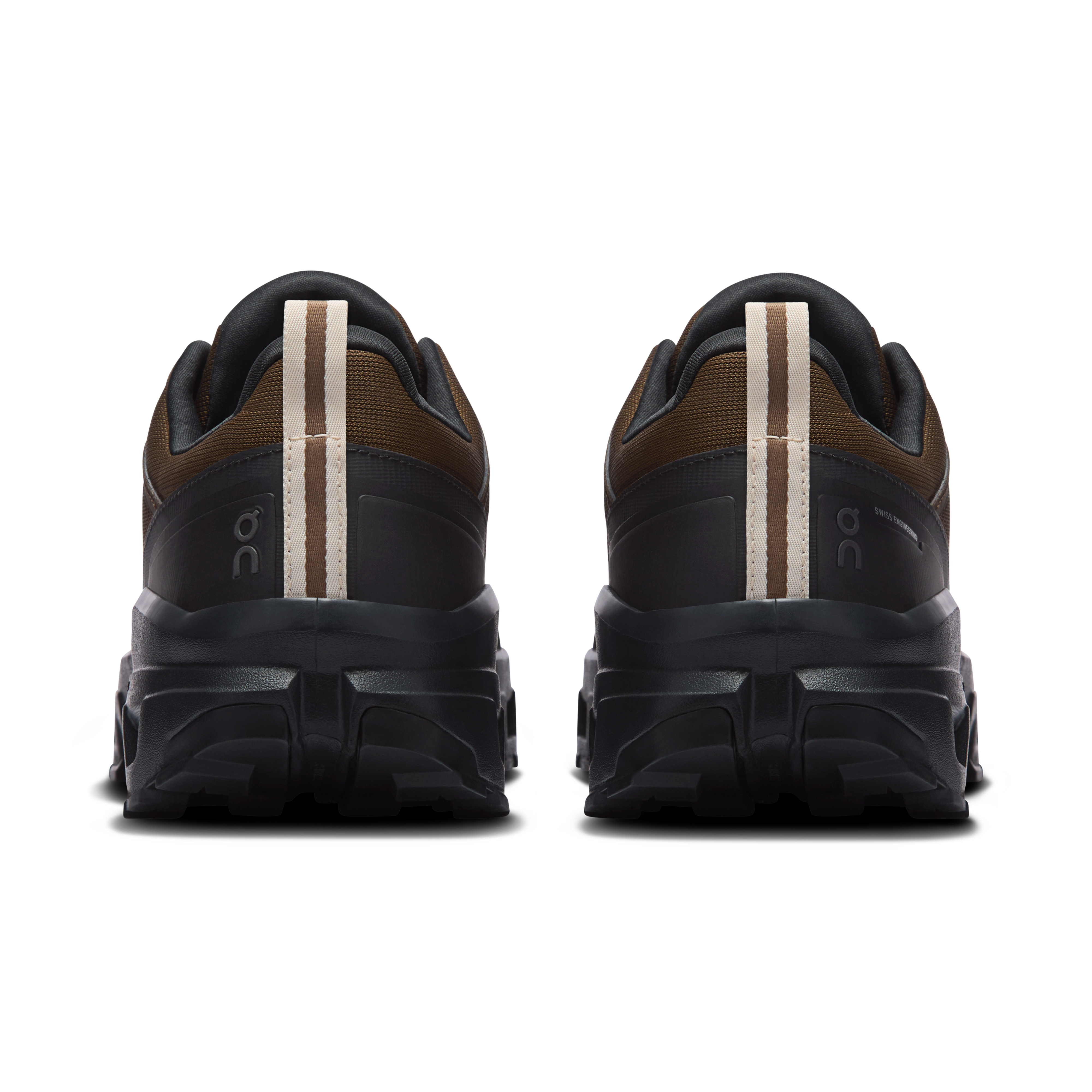 On Cloudrock Low Waterproof Earth & Black Men Hiking Shoes
