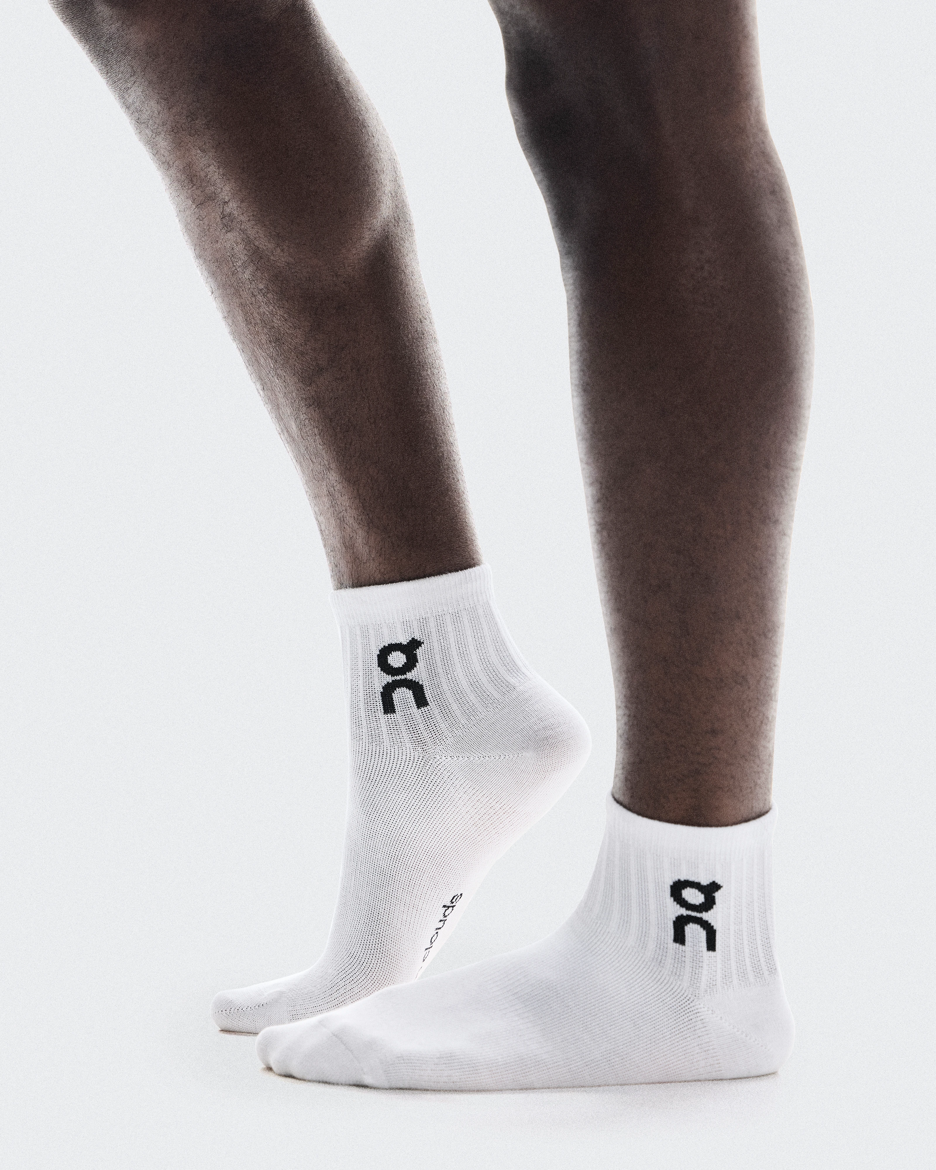 On Logo Sock Mid 3P White Unisex Socks