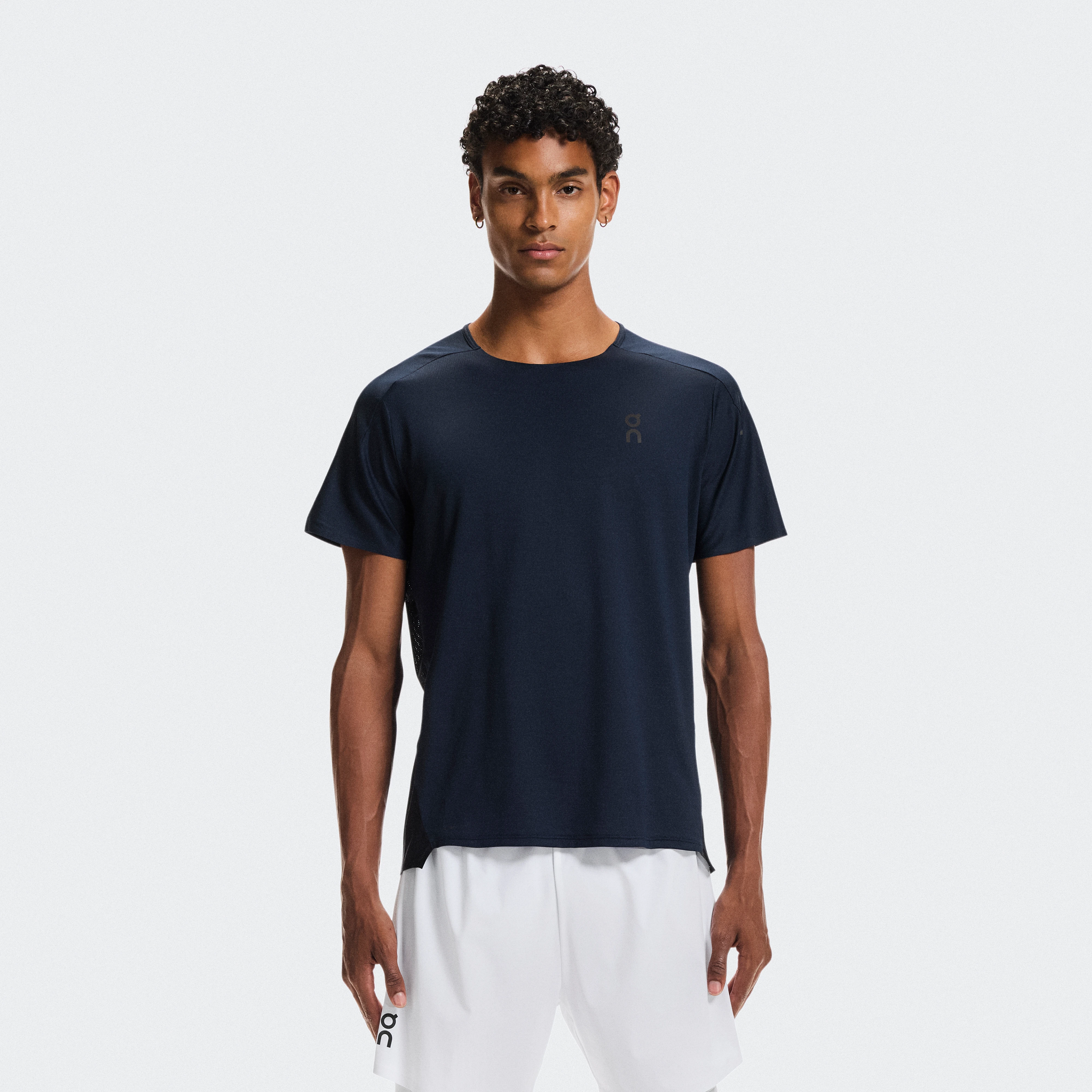 On Performance-T Navy & Black Men – Road running, warm weather Tops and t-shirts