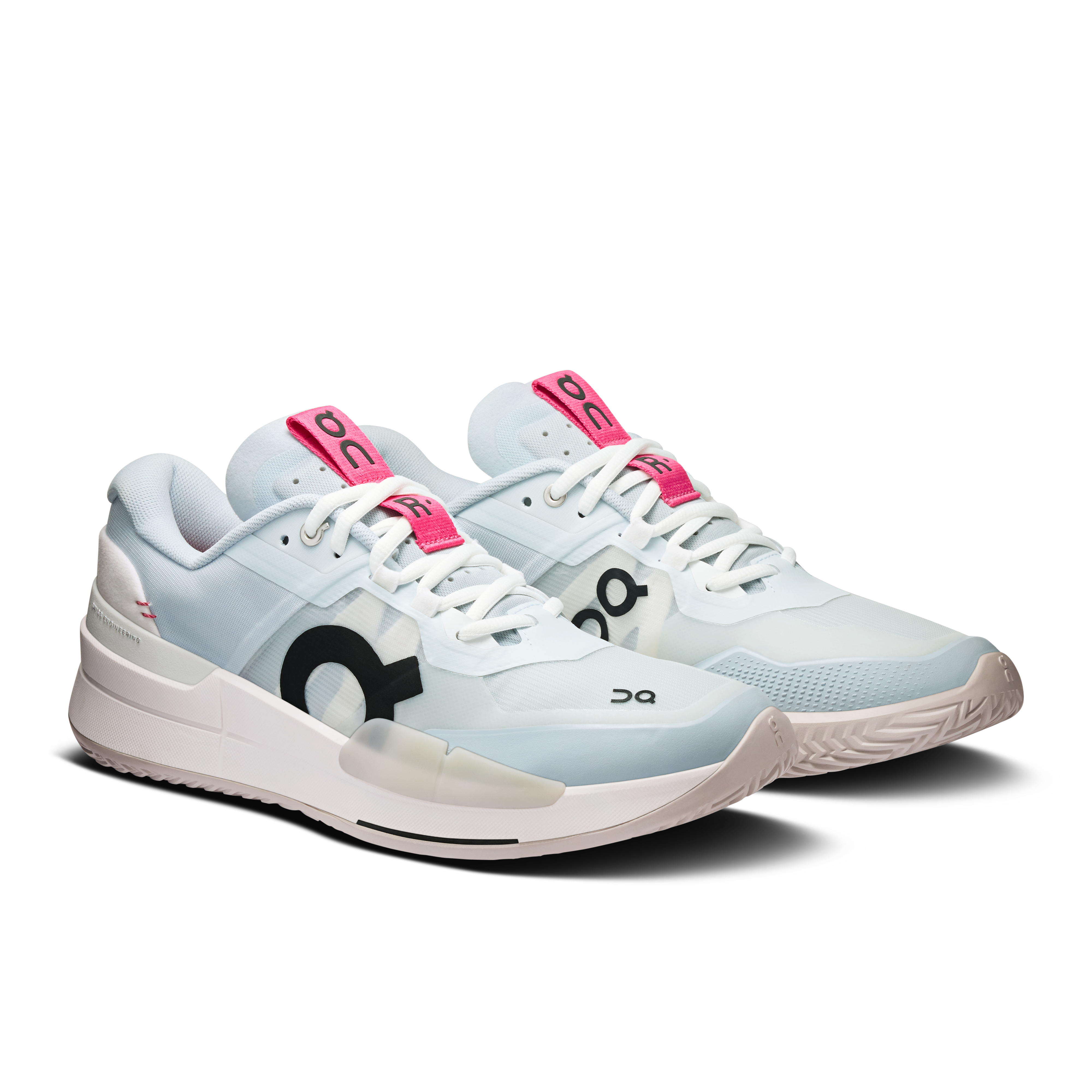 On THE ROGER Pro 2 Arctic & Pink Men Tennis Shoes