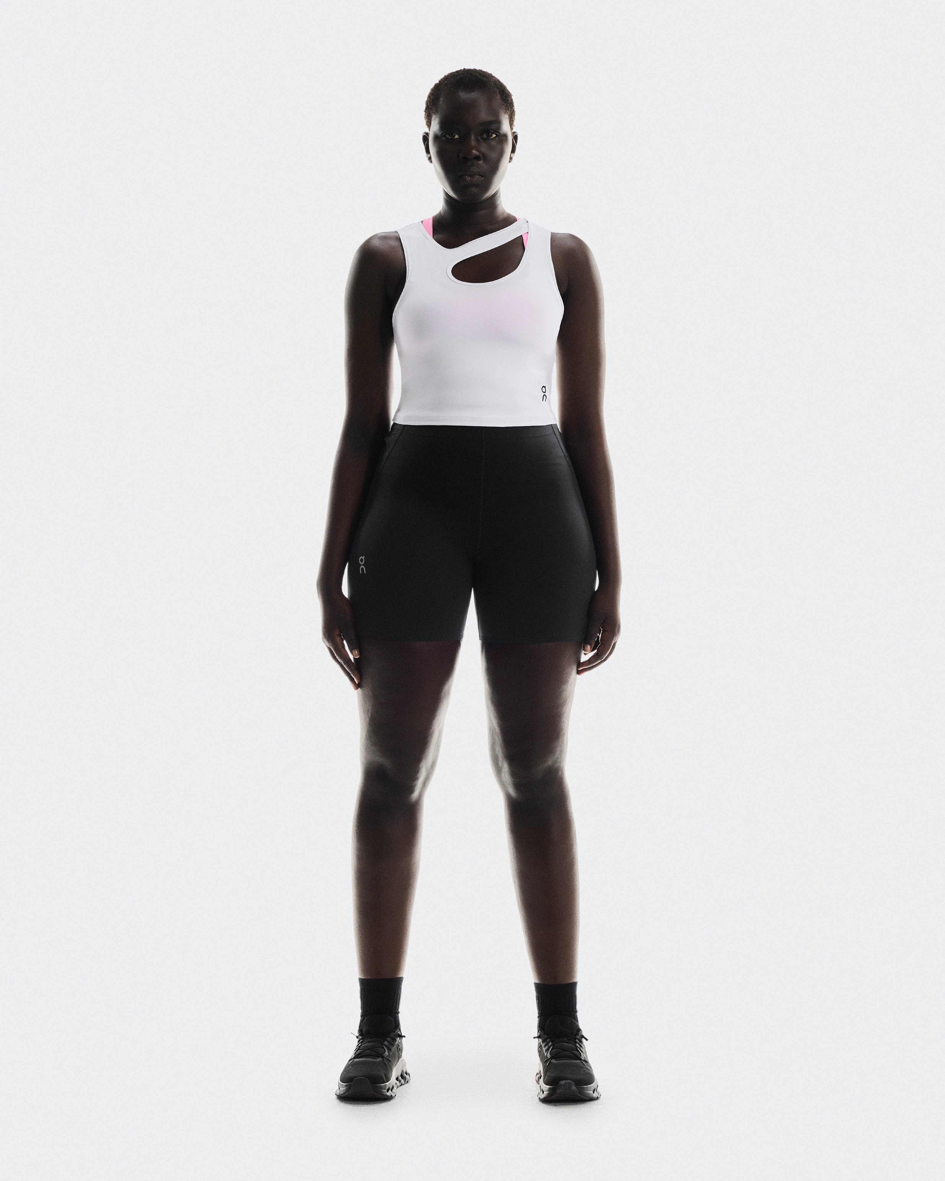 On Studio Cut-Out Crop White Women Tops and t-shirts