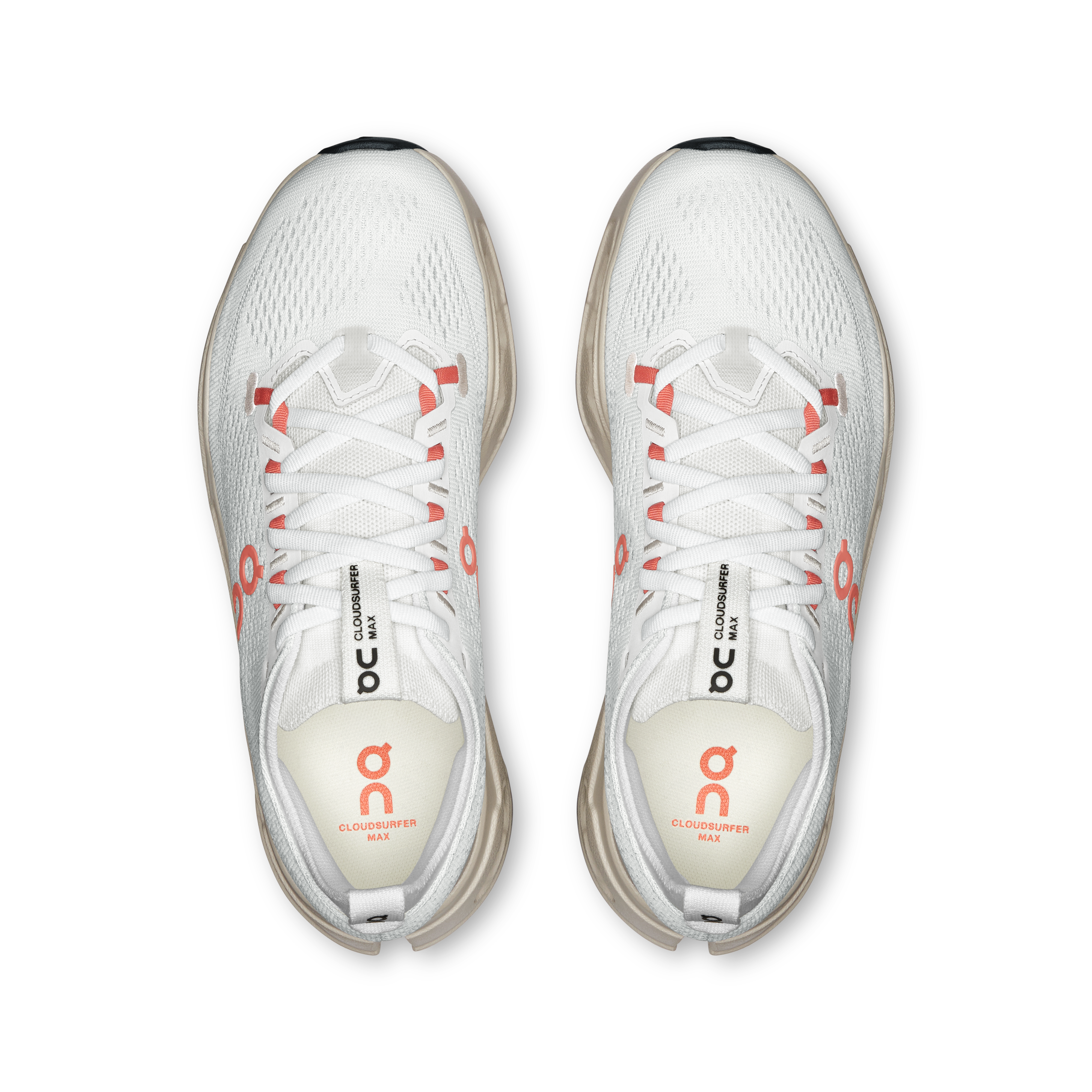 On Cloudsurfer Max Ivory & Salmon Women Road running Shoes
