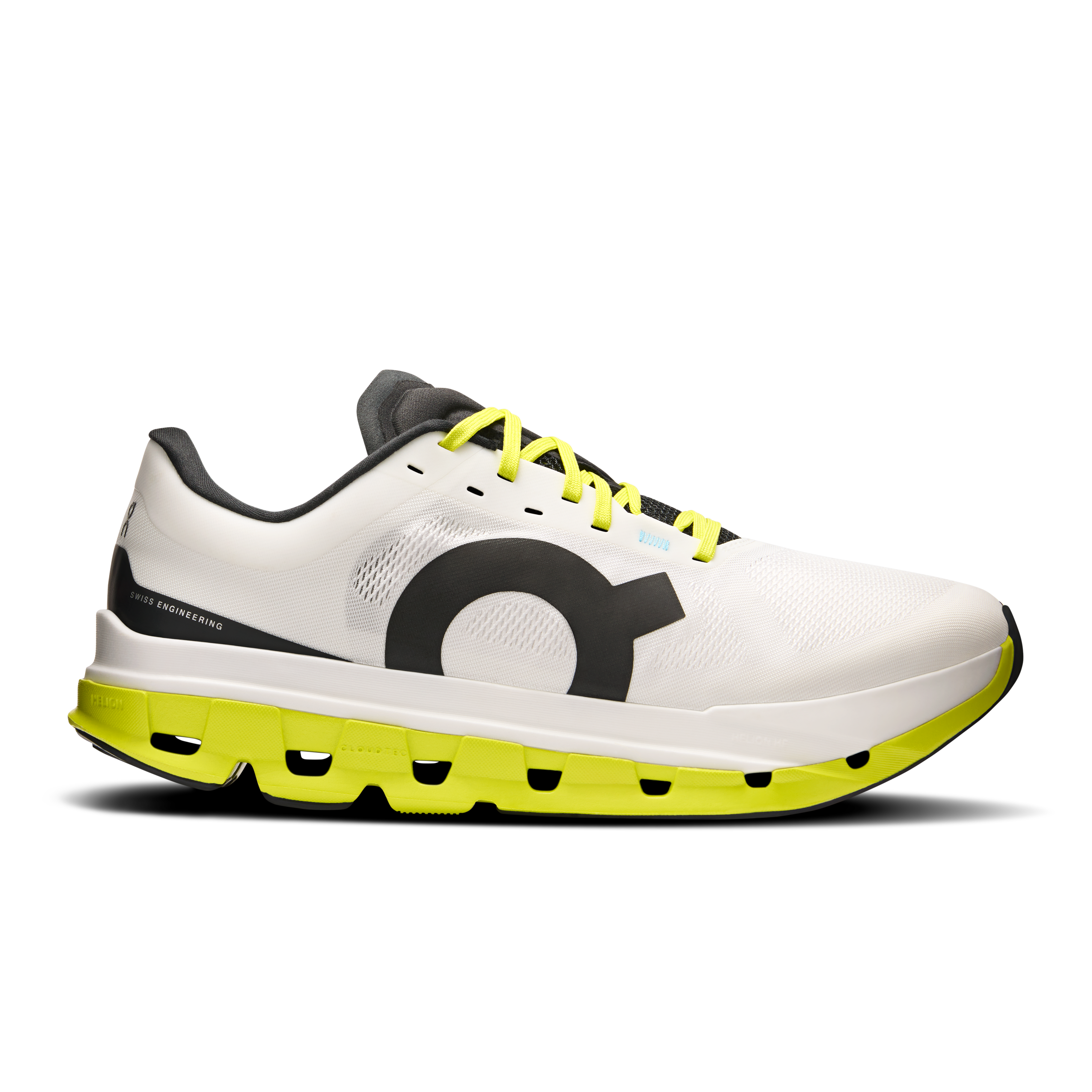 Cloudflow 5 Road Running Shoe in White/Lime