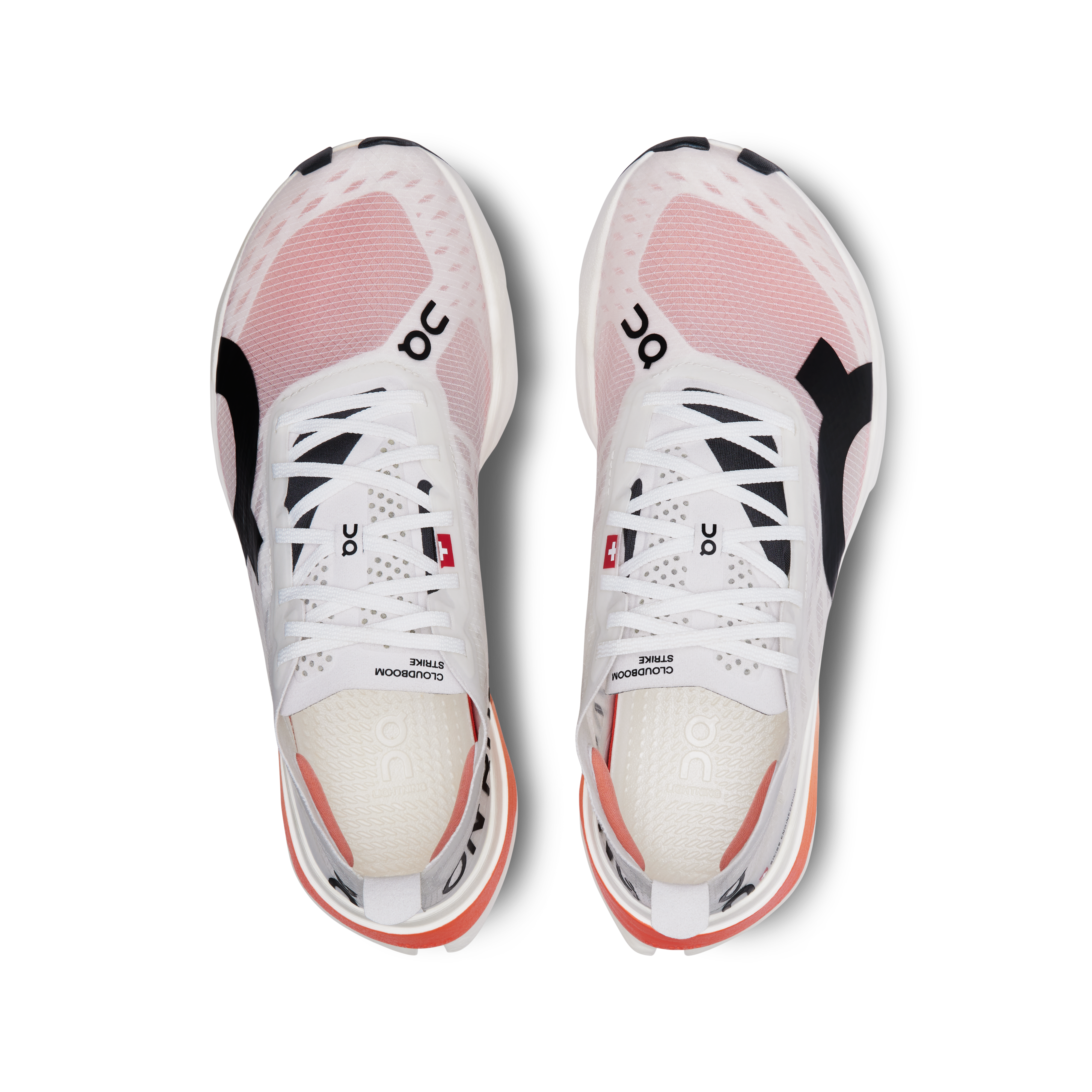 On Cloudboom Strike White & Black Women Road running Shoes