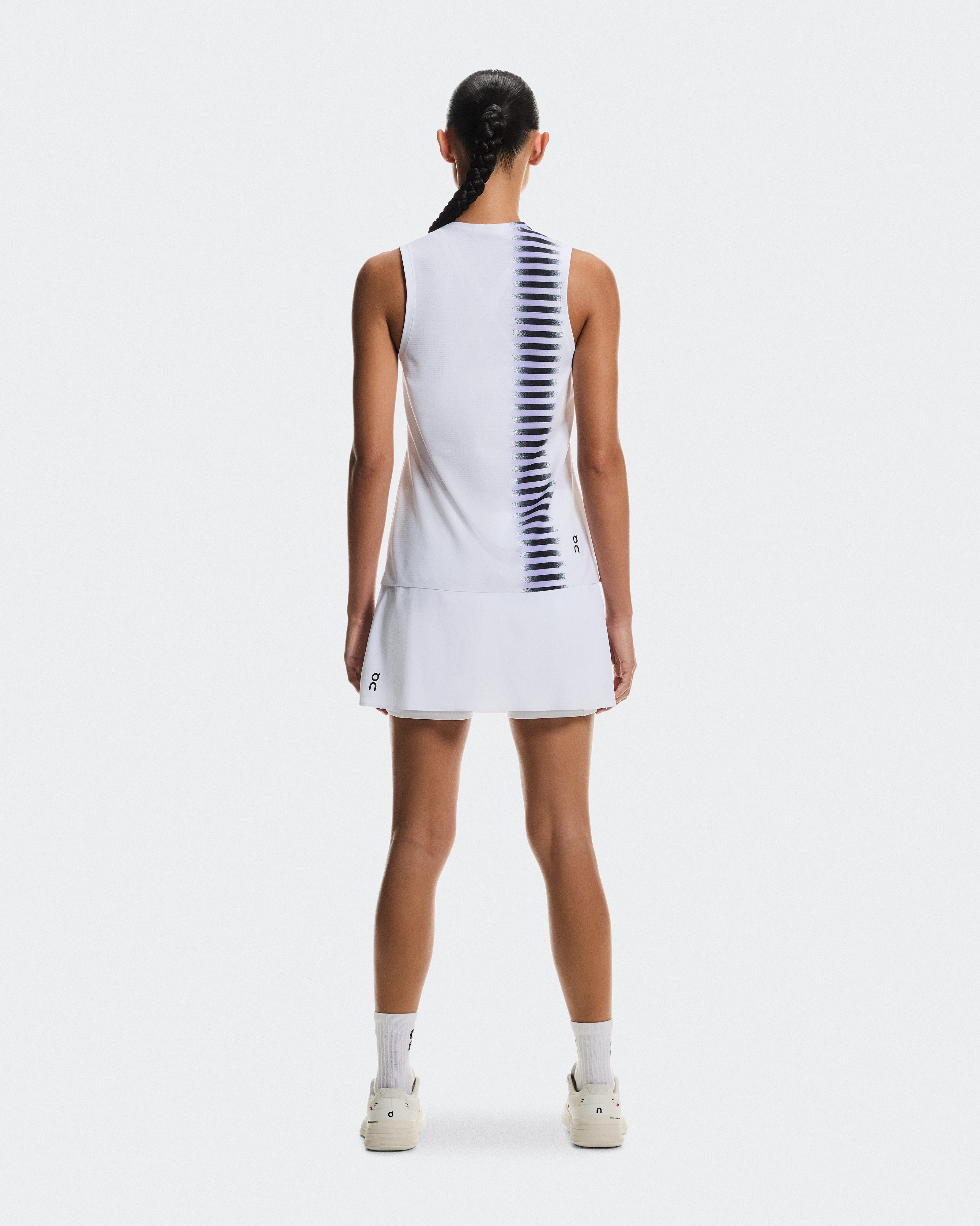 On Court Tank Edge White & Black Women Tops and t-shirts