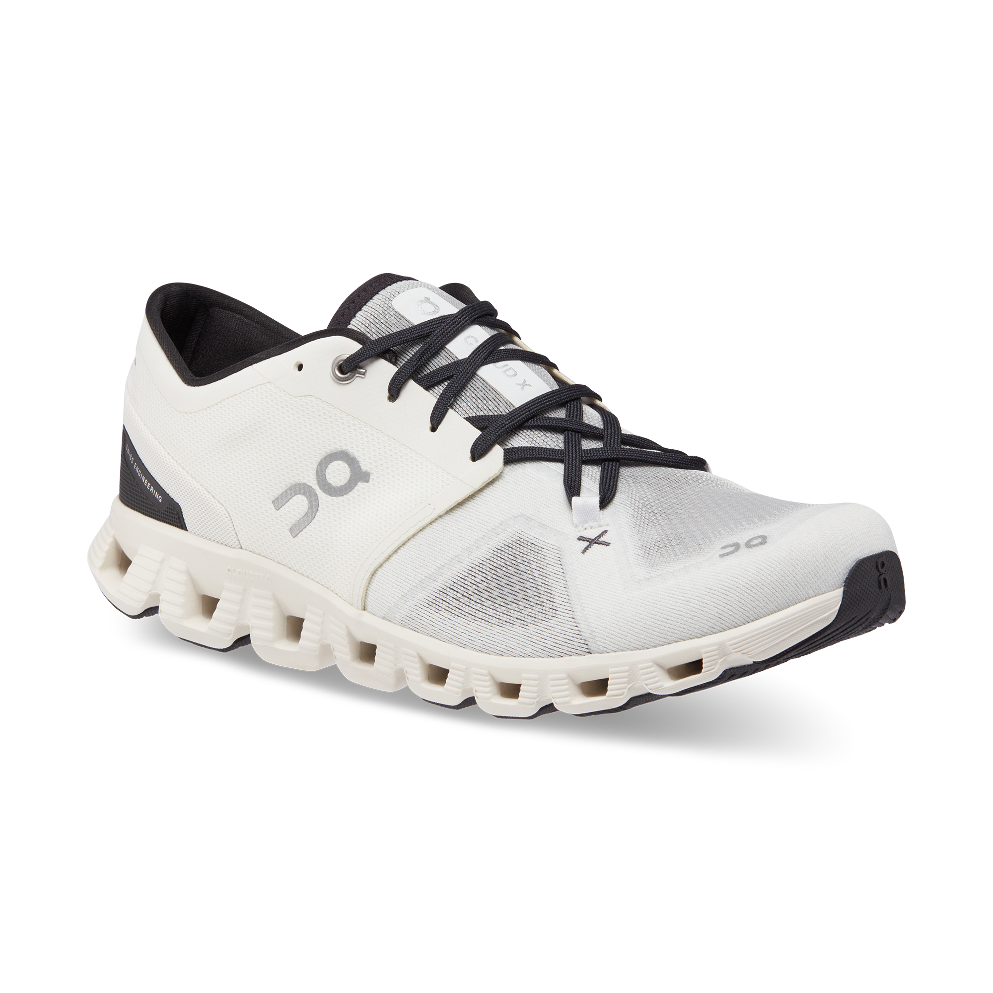 On Cloud X 3 Ivory & Black Men Road running Shoes