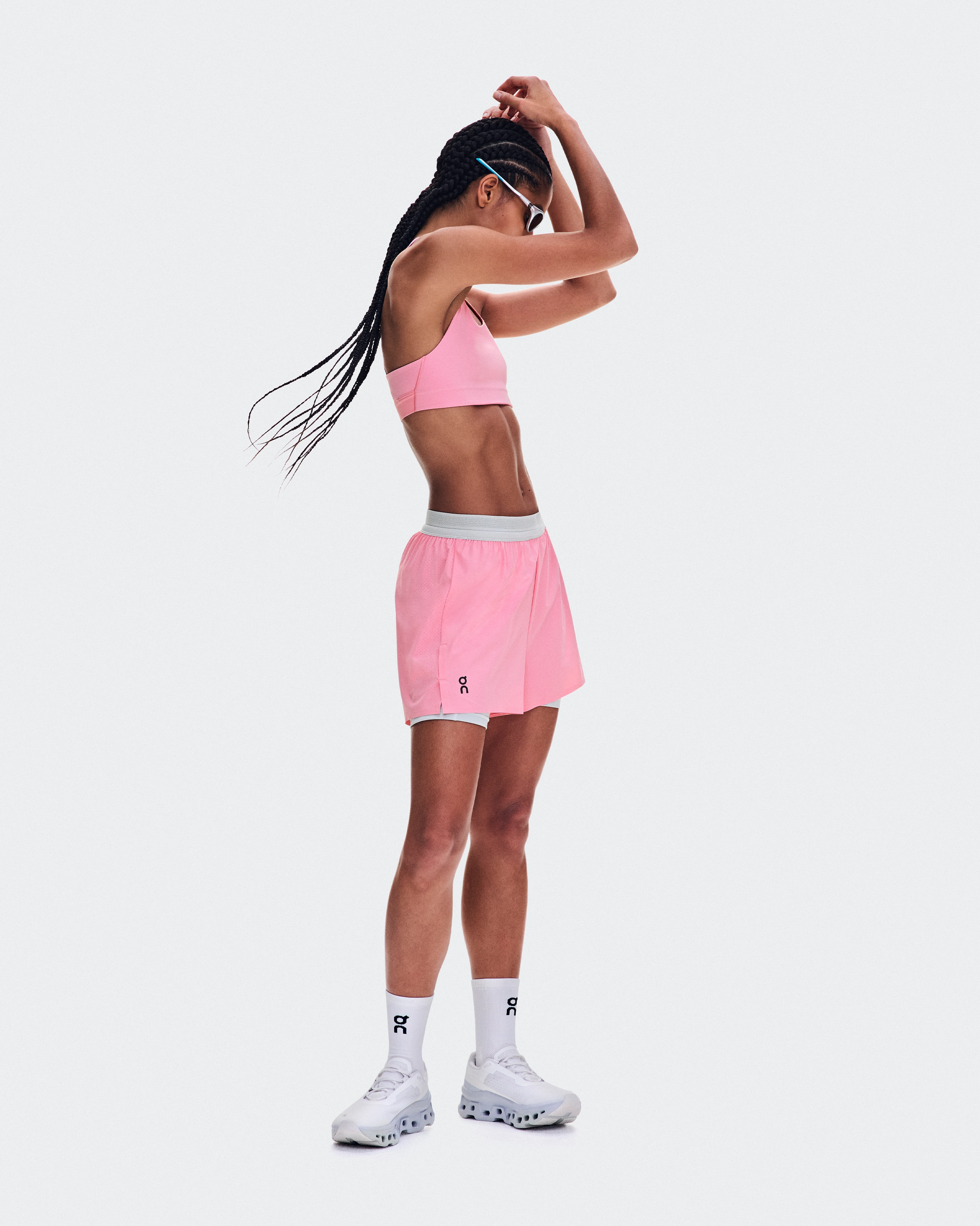 On 3" Performance 2/1 Shorts Magnolia & Glacier Women Shorts