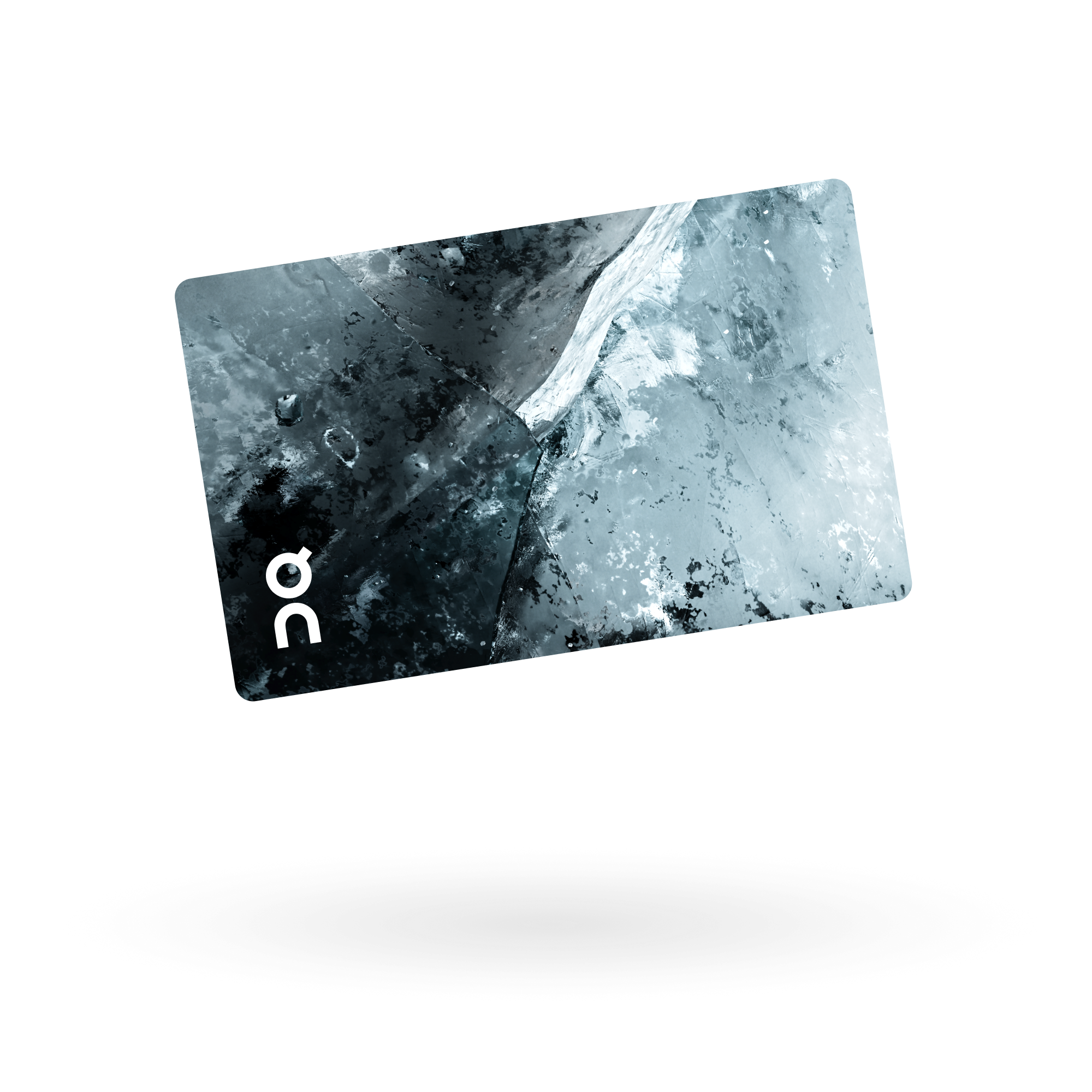 Digital gift card featuring unique ice design, with the 'On' logo in the bottom left.