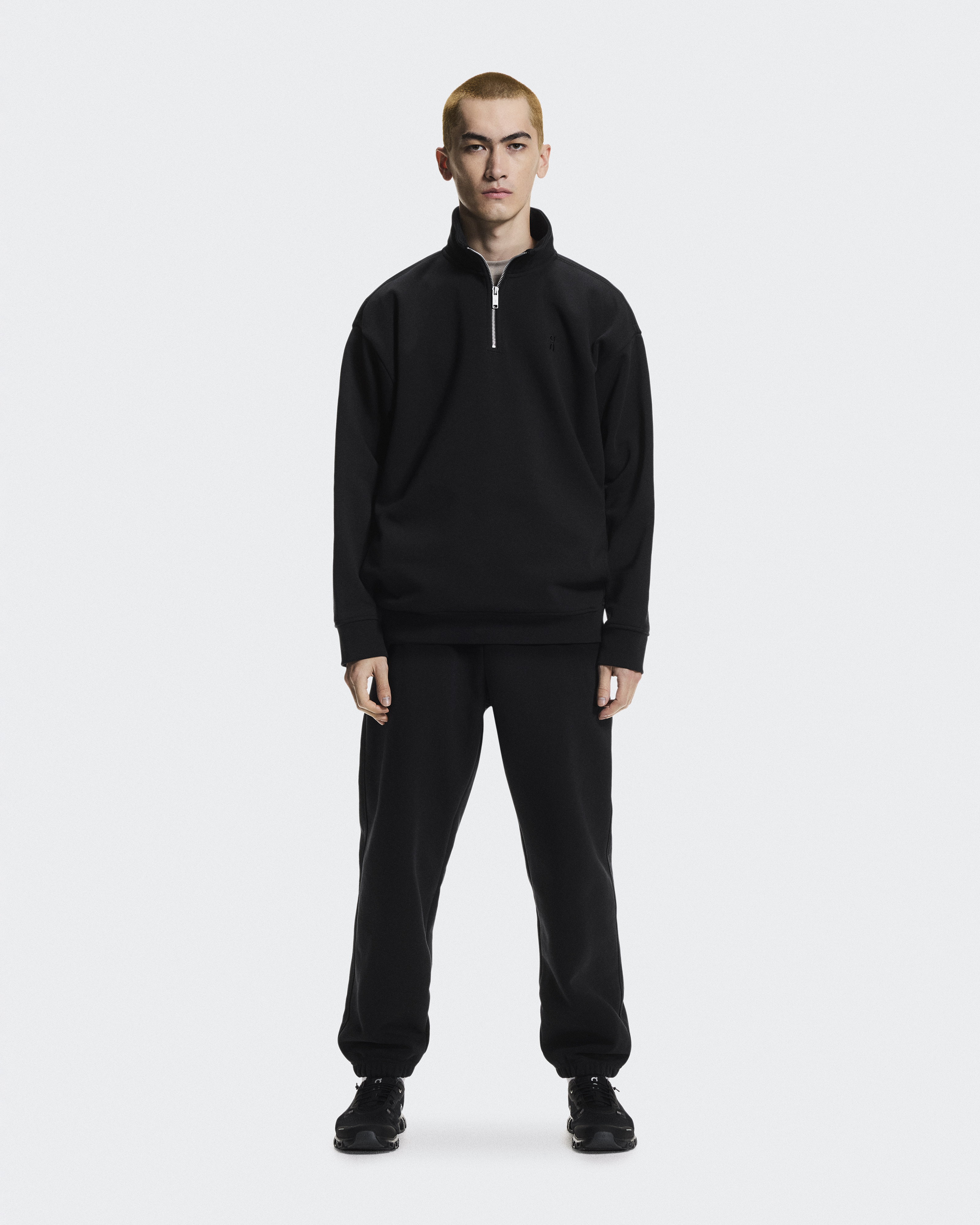 Club Collective 1/4 Zip Sweater in Black