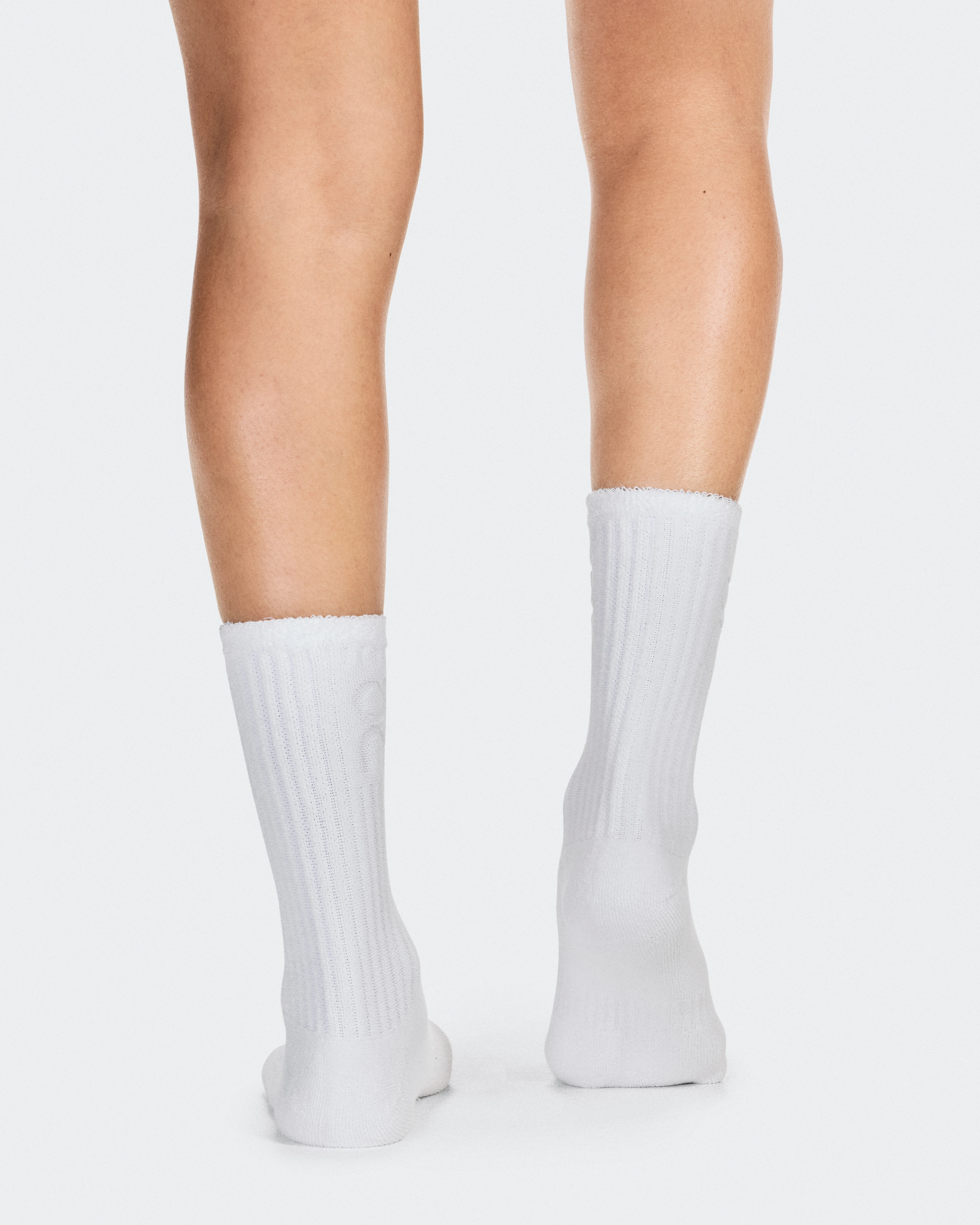 On Terry Sock High White Unisex Socks