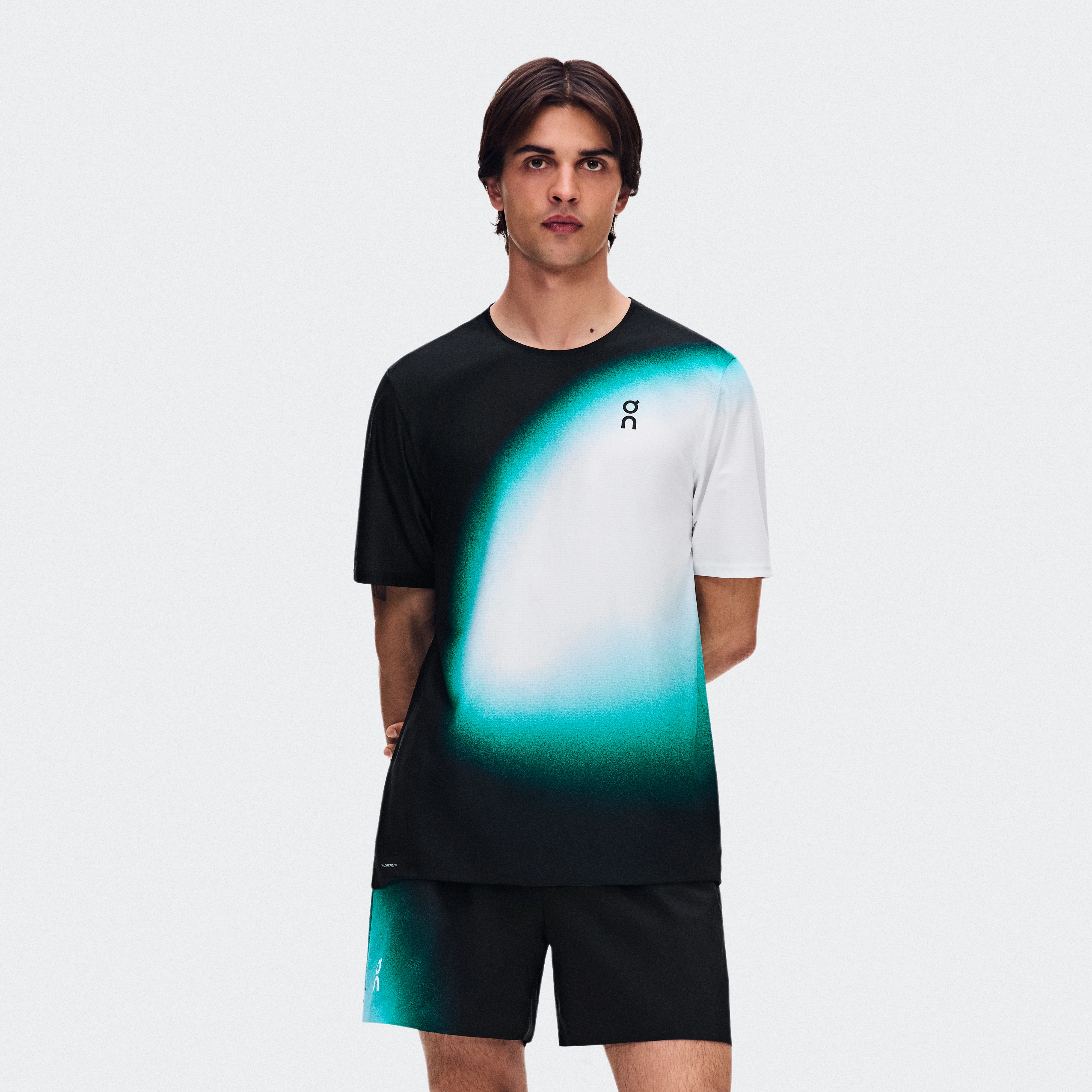 On Court-T Swing Black & Neem Men – Tennis, racket sports Tops and t-shirts Tennis