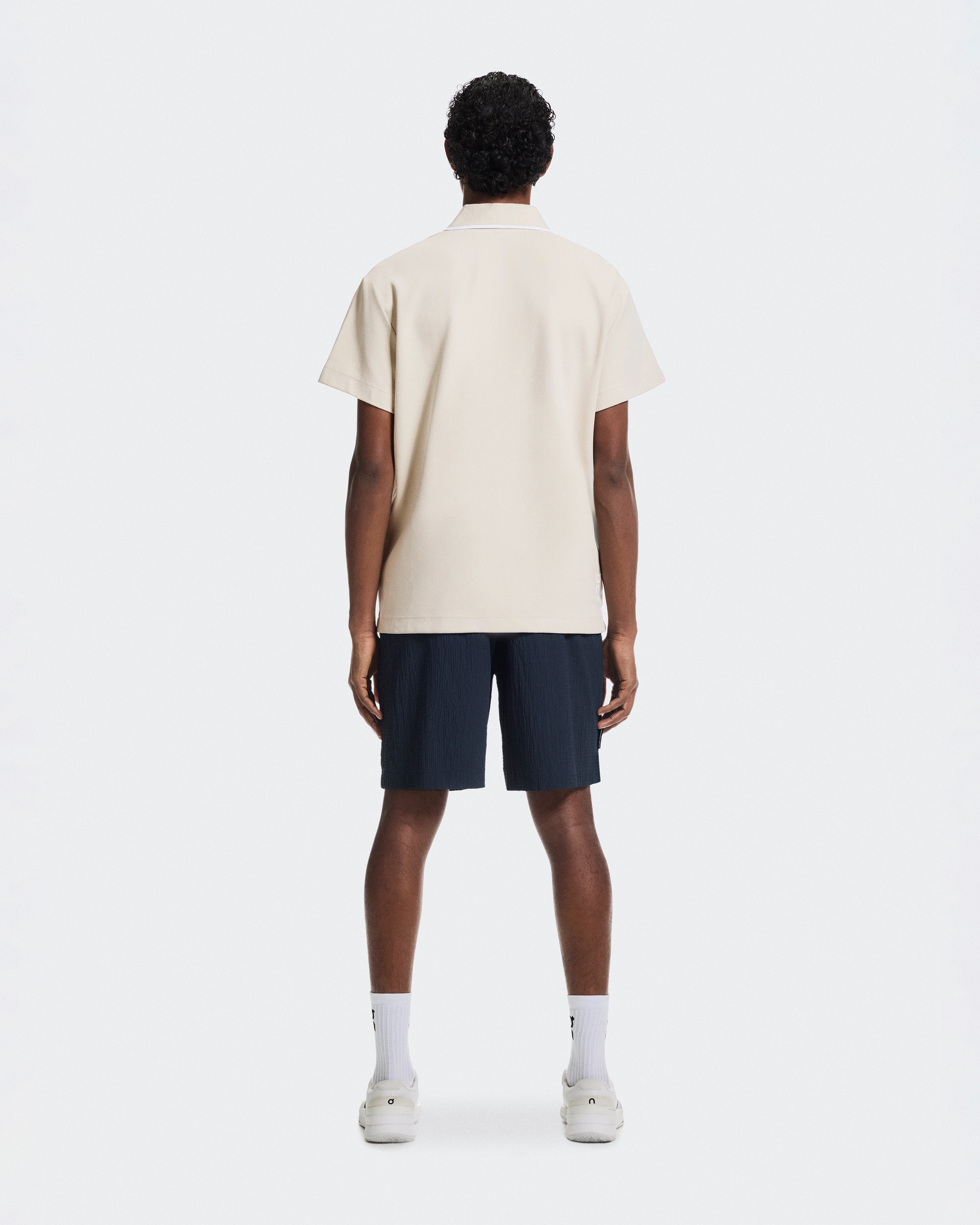 On Courtside Polo Sand & White Men Tops and t-shirts