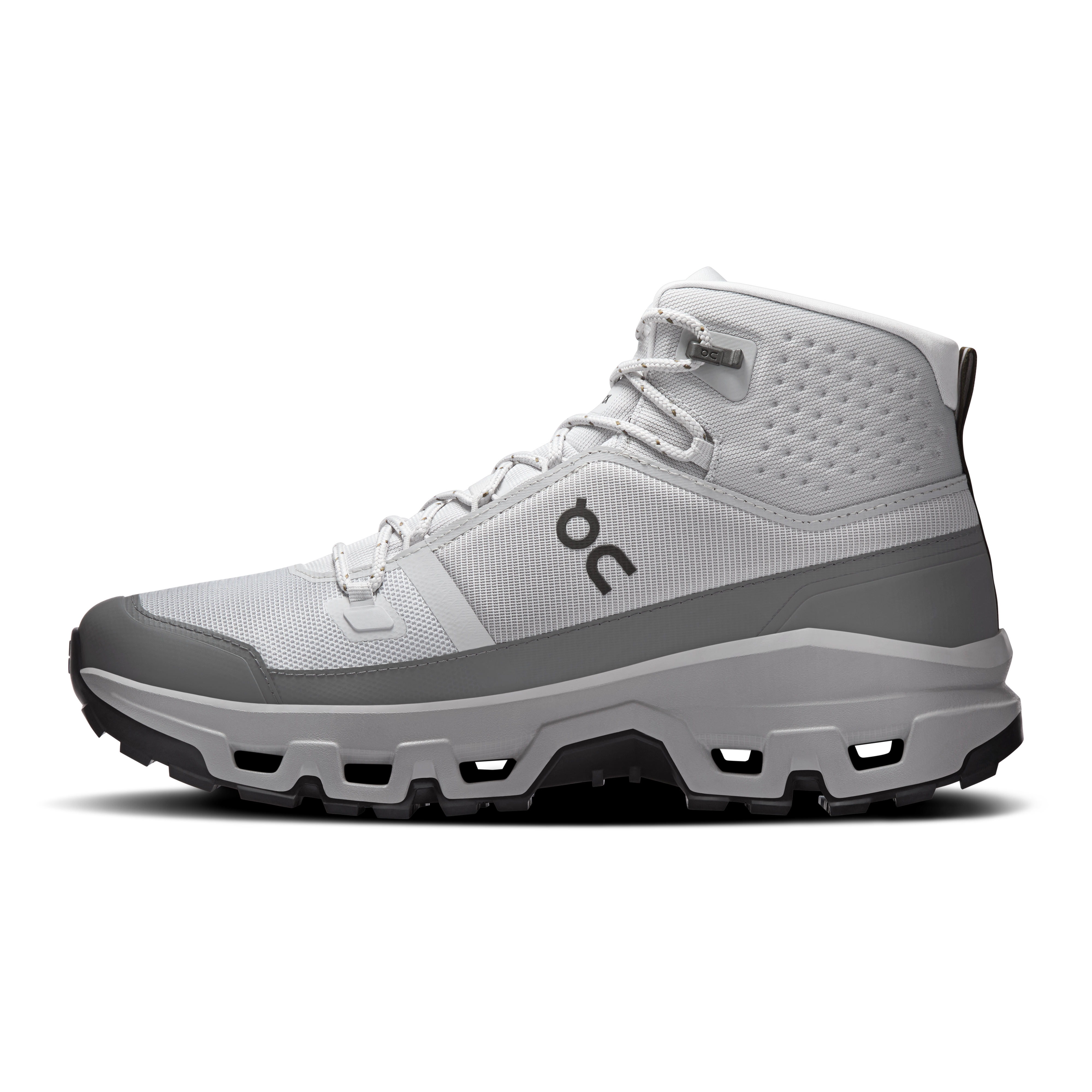 On Cloudrock Mid Waterproof Glacier & Alloy Men Hiking Shoes