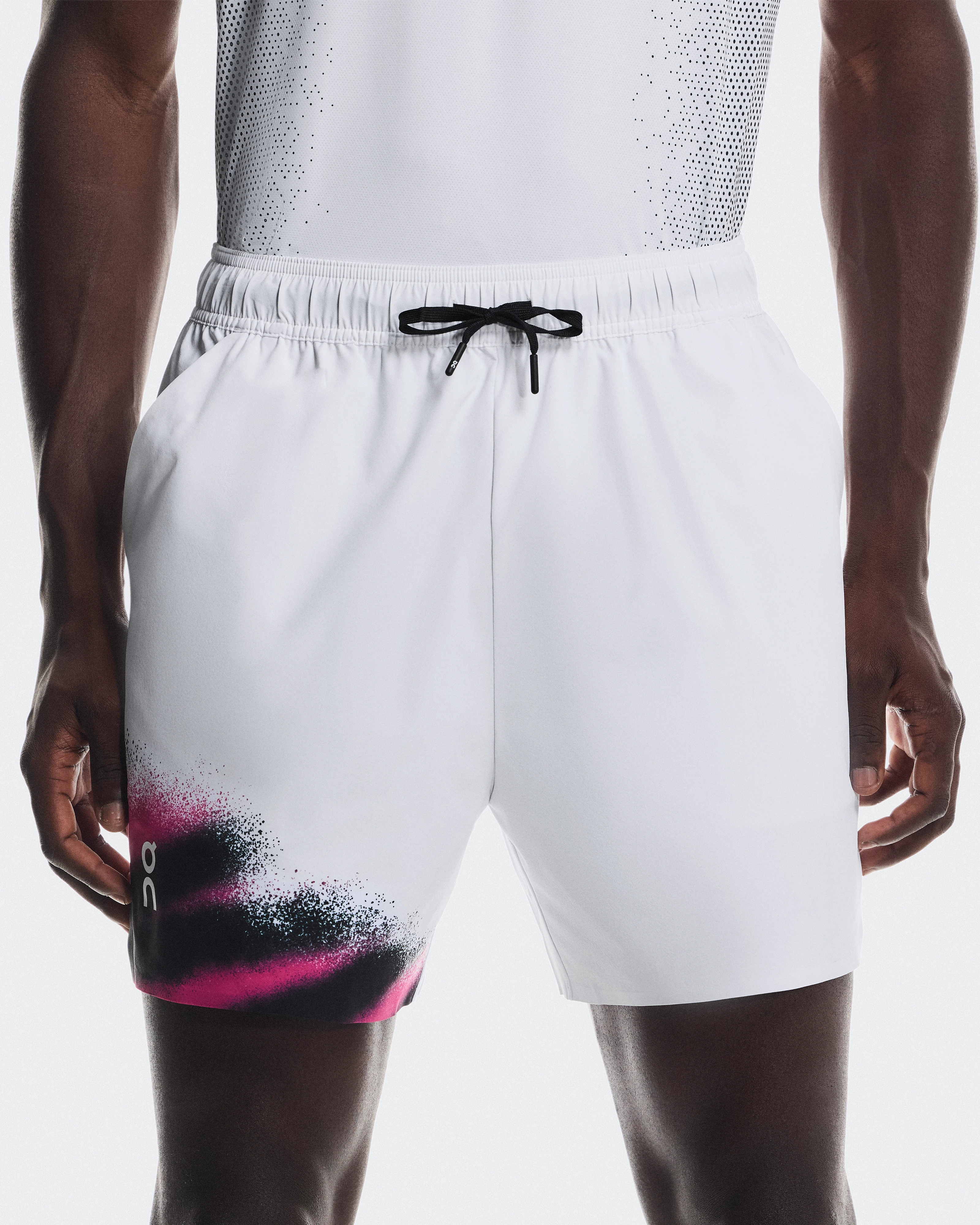 On Court Shorts White & Black Men Shorts