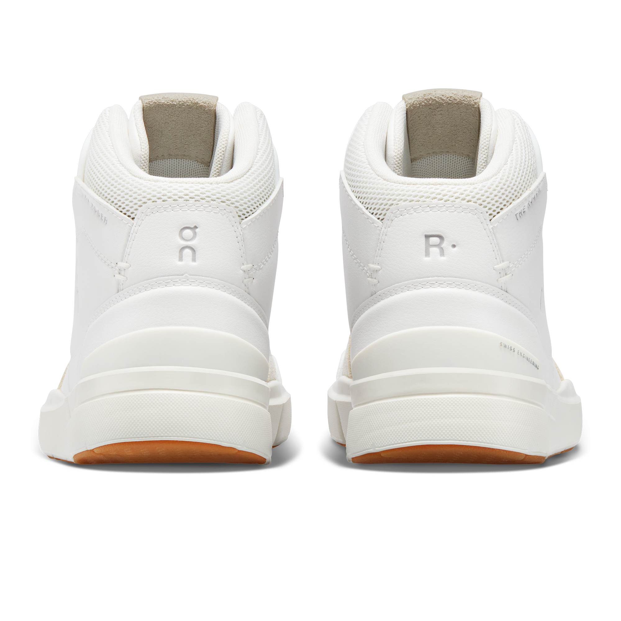 On THE ROGER Clubhouse Mid White & Sand Women Active life Shoes