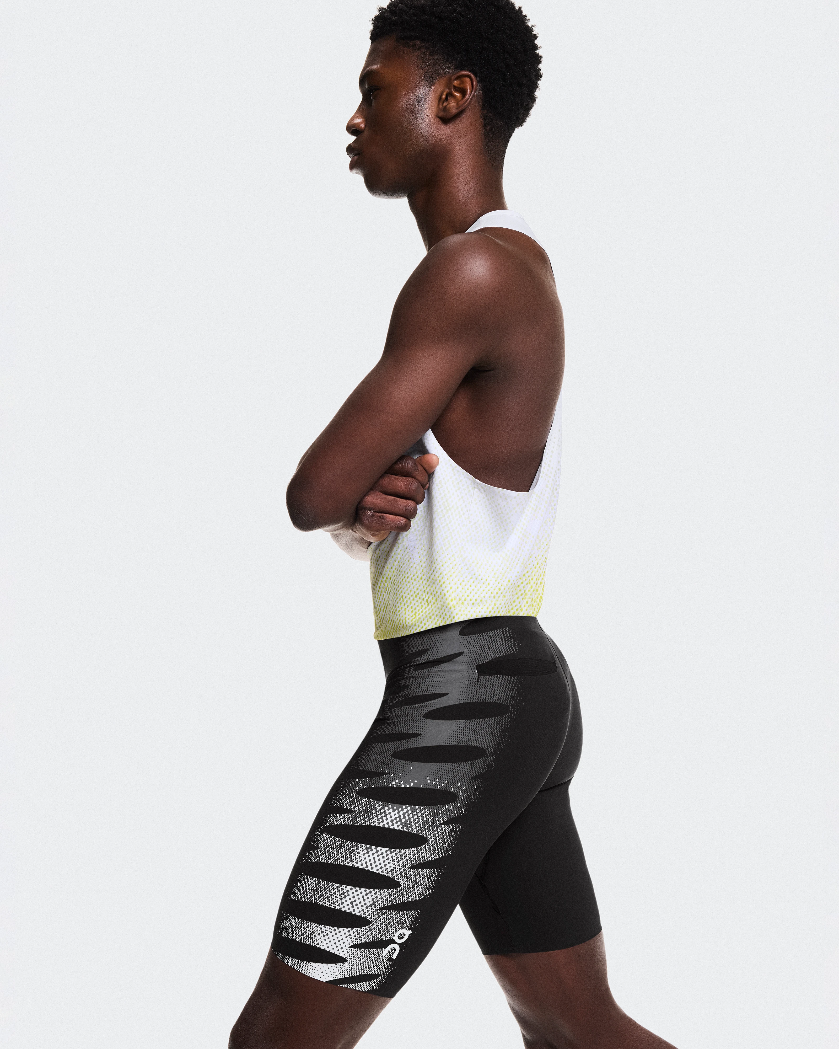 On Zero Half Tights Iron & White Men Tights