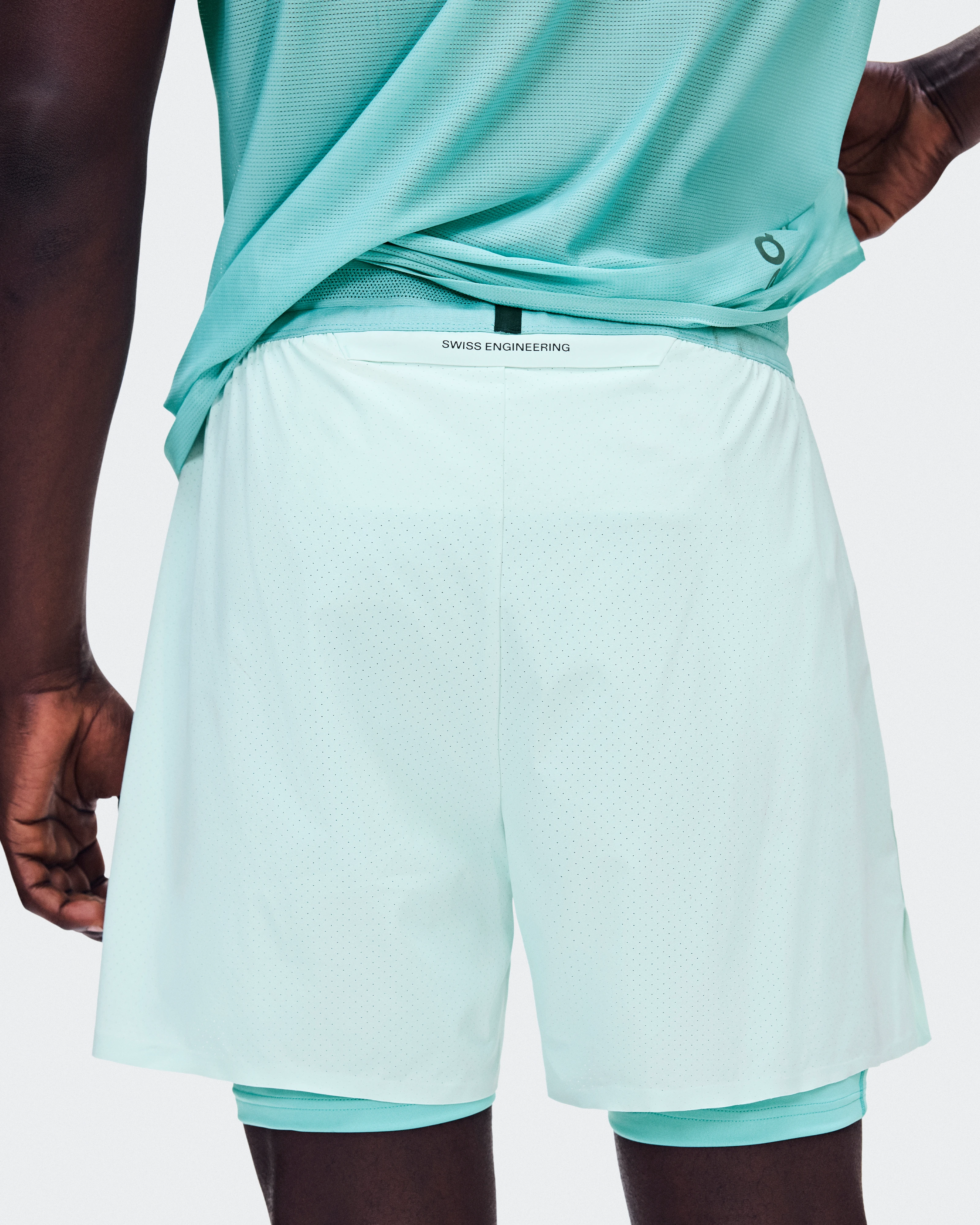 On 5" Performance 2/1 Shorts Flurry & Aquamarine Men Shorts