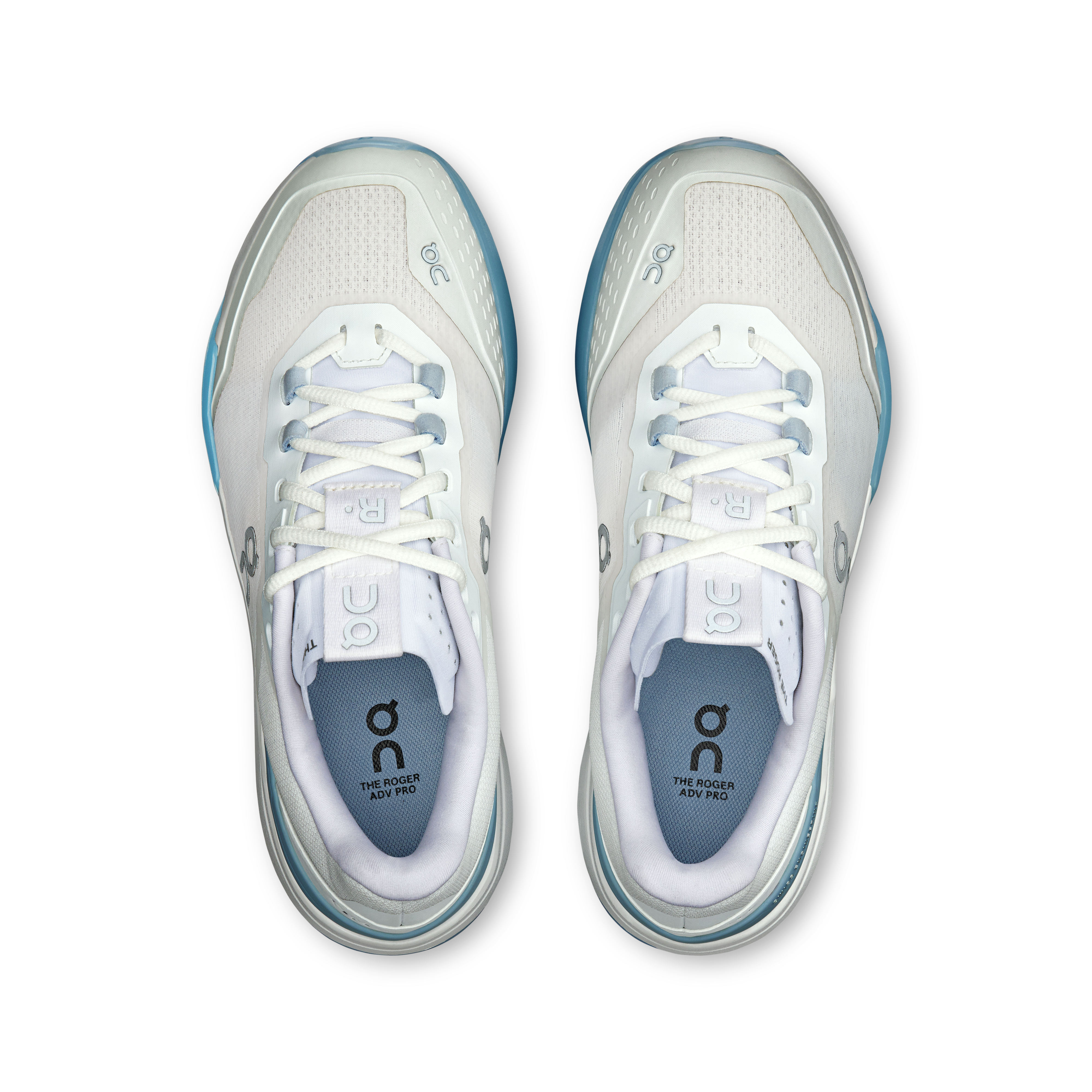 On THE ROGER Advantage Pro White & Chambray Women Tennis Shoes
