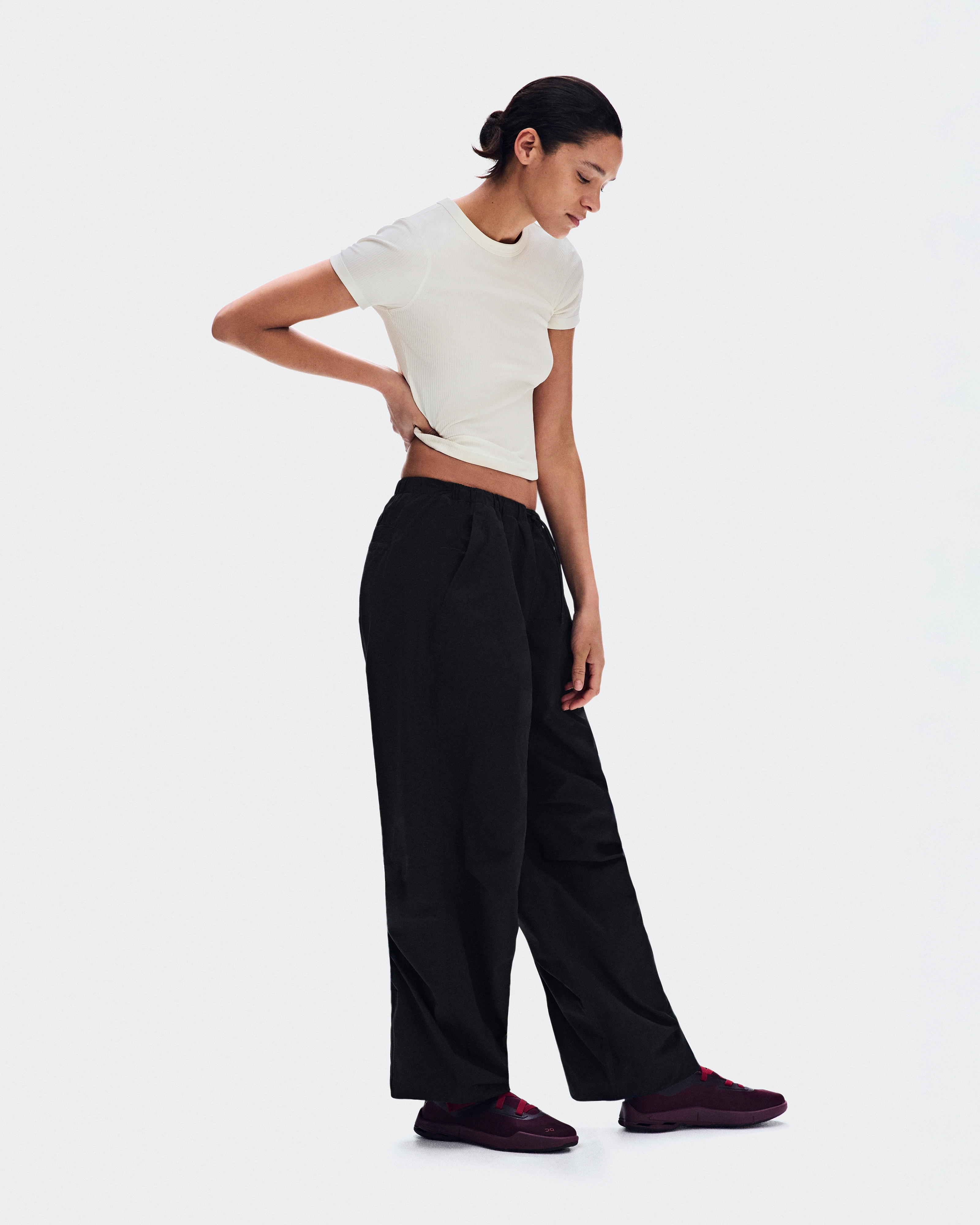 On Parachute Pants Black Women Pants