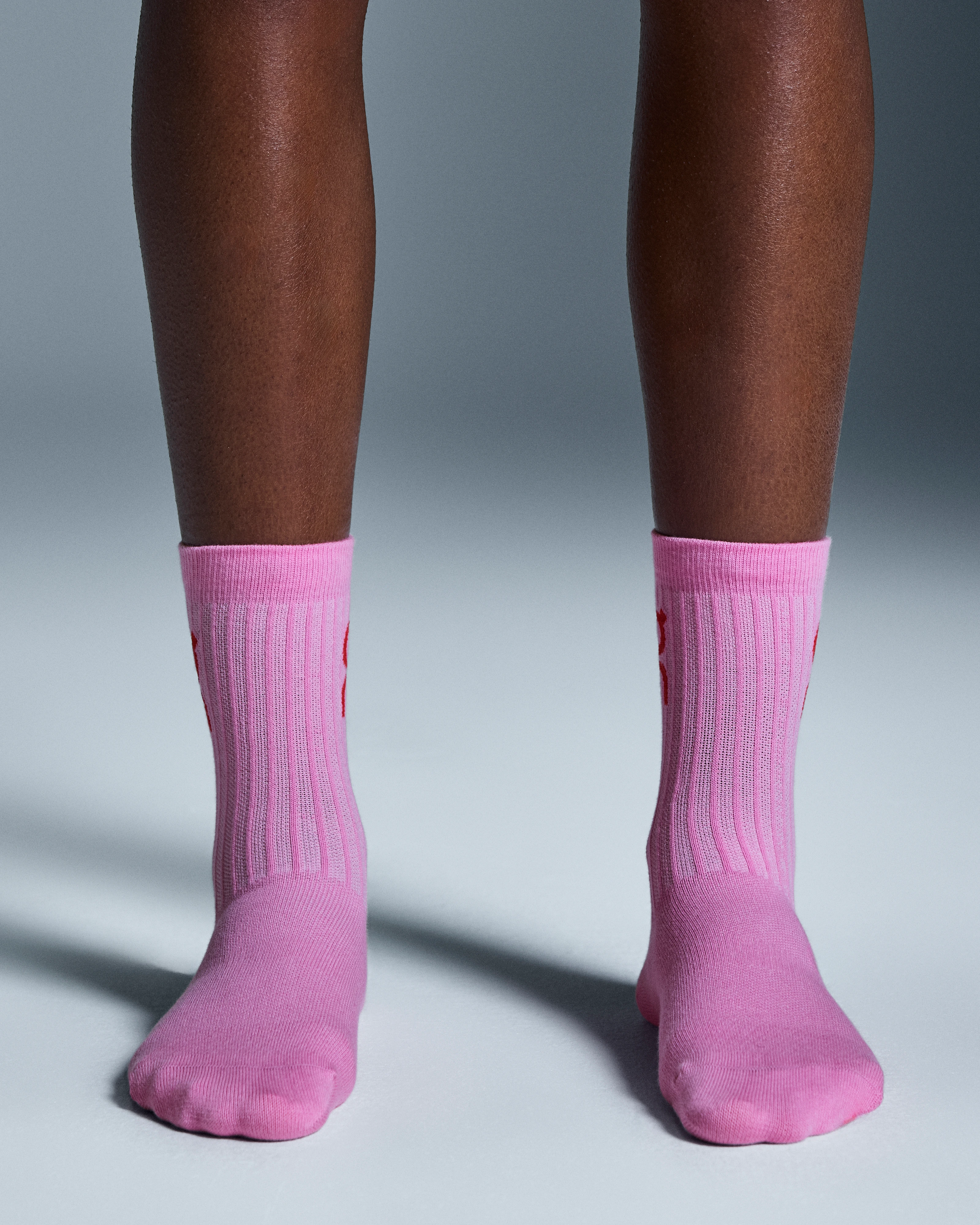 On Logo Sock High 3P Mauve & Raspberry Unisex Socks