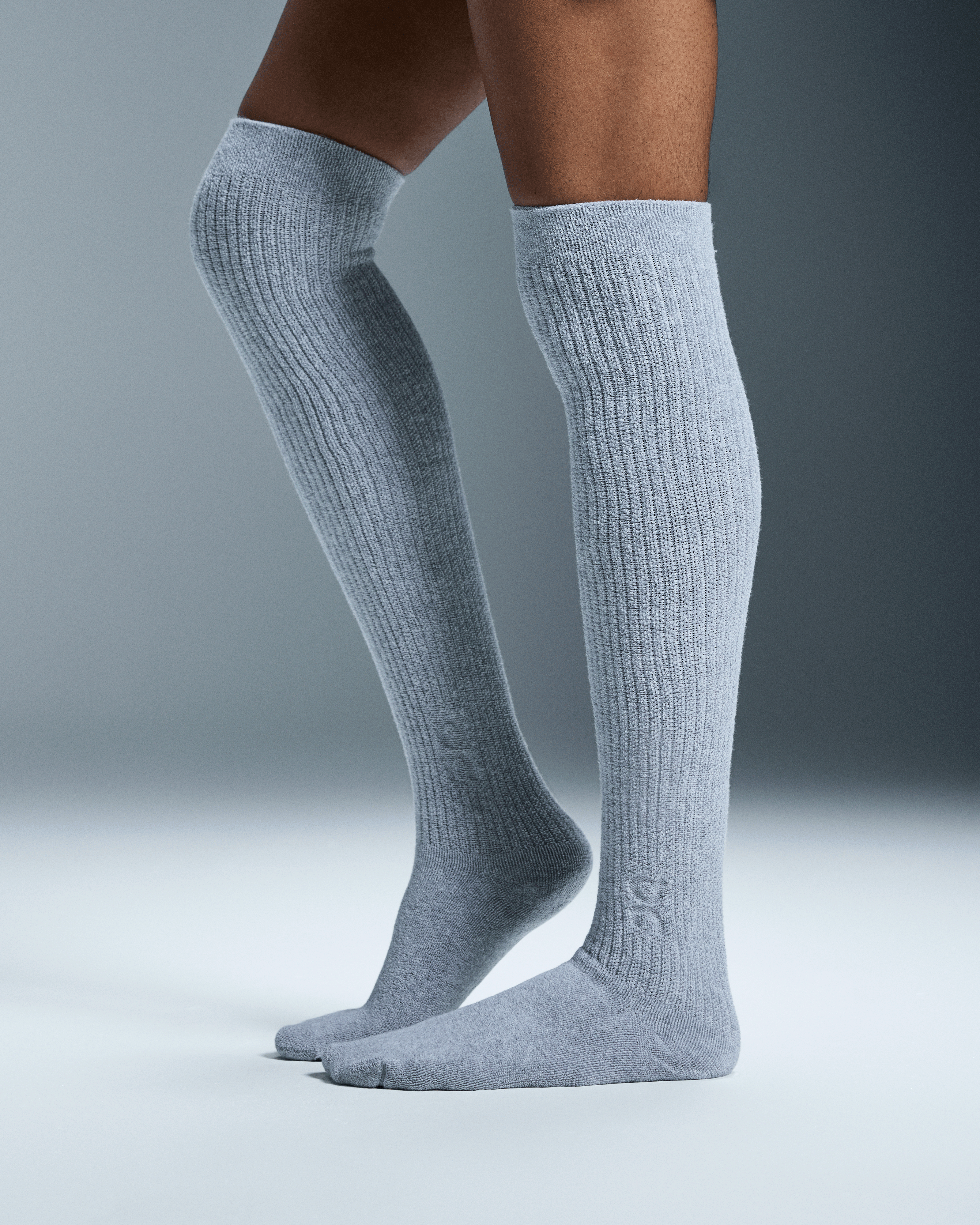 On Terry Sock Knee High Heather Gray Unisex Socks