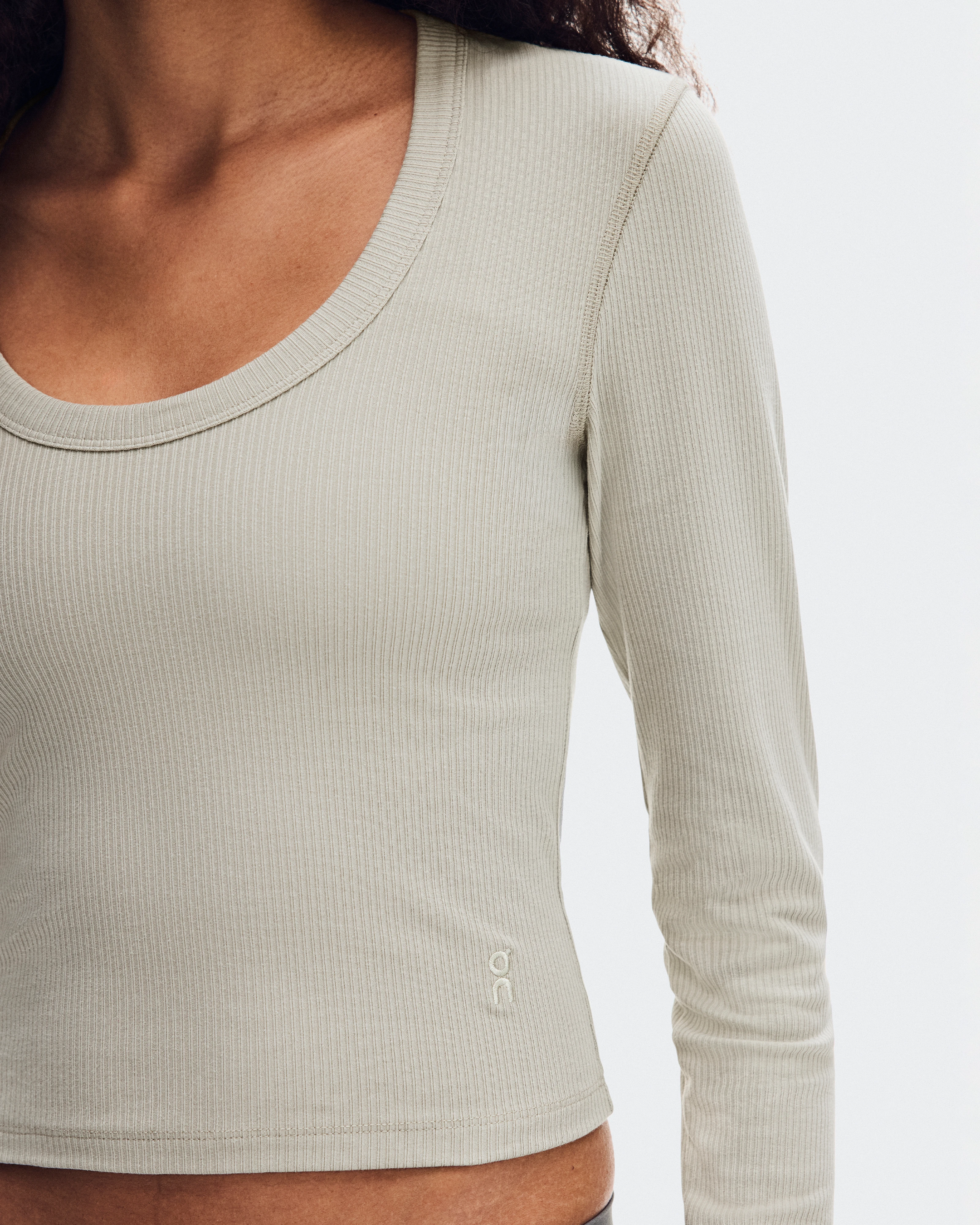 On All-Day Ribbed Long-T Brume Women Tops and t-shirts