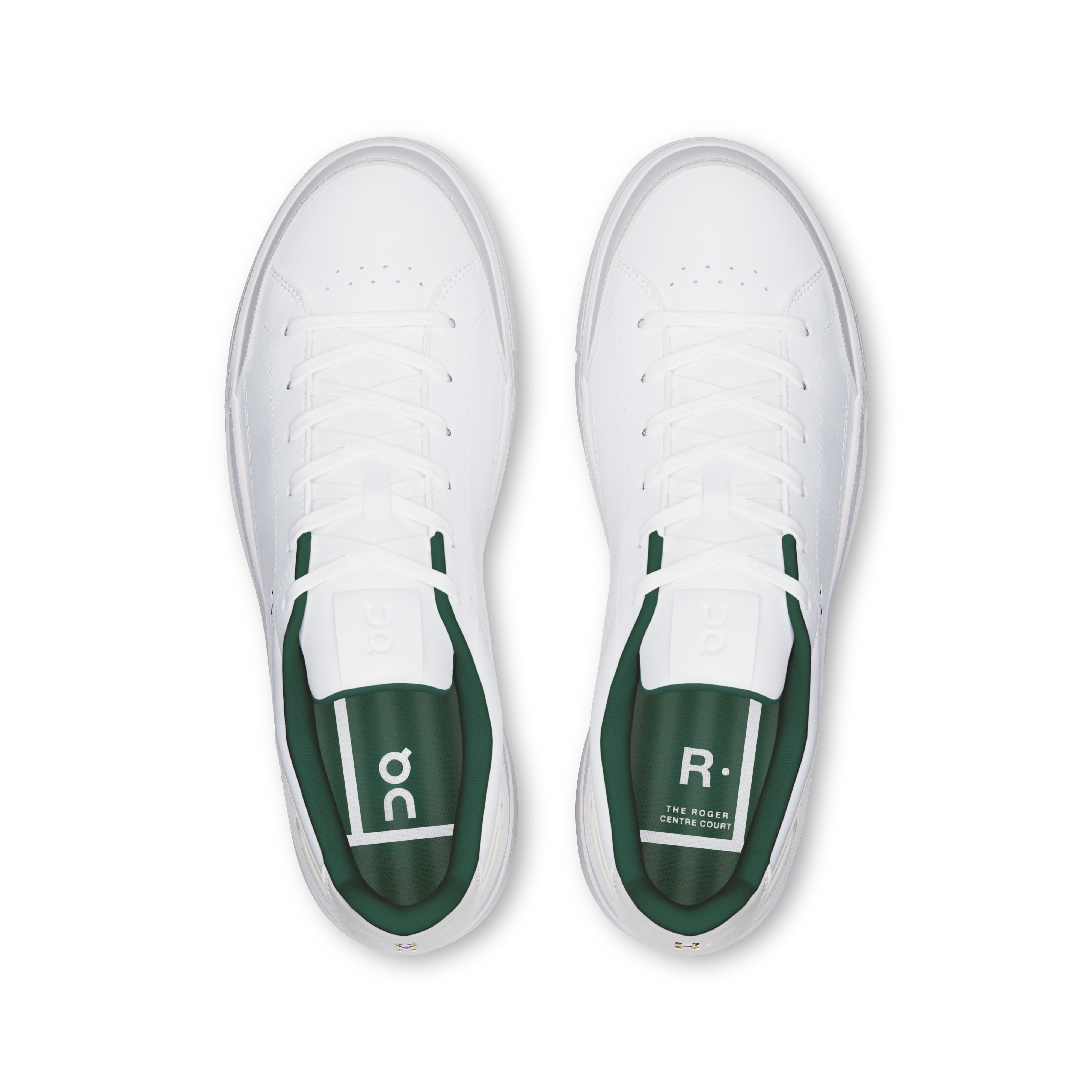 On THE ROGER Centre Court White & Evergreen Women Active life Shoes