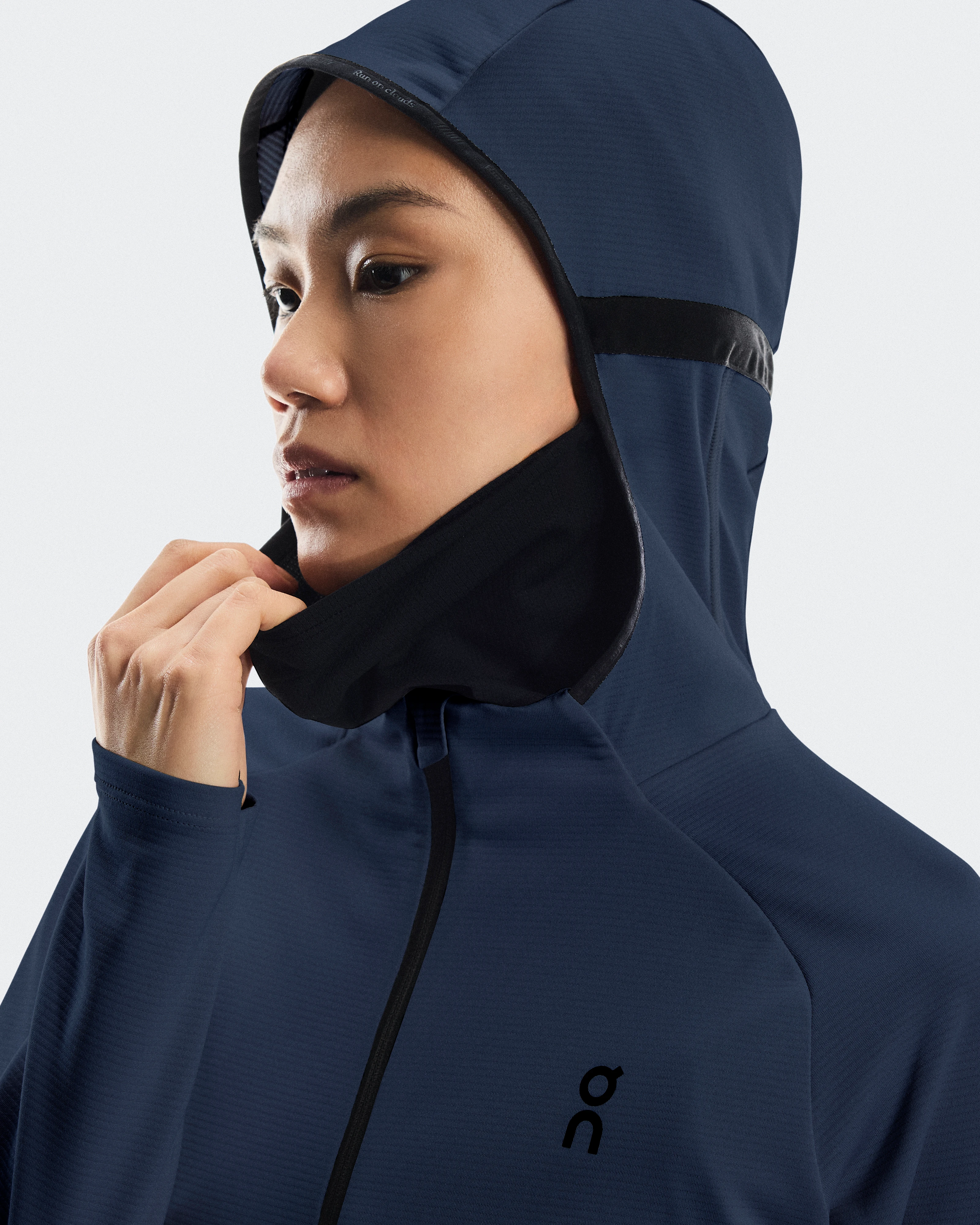 On Climate Zip Hoodie Navy Women Hoodies and sweatshirts