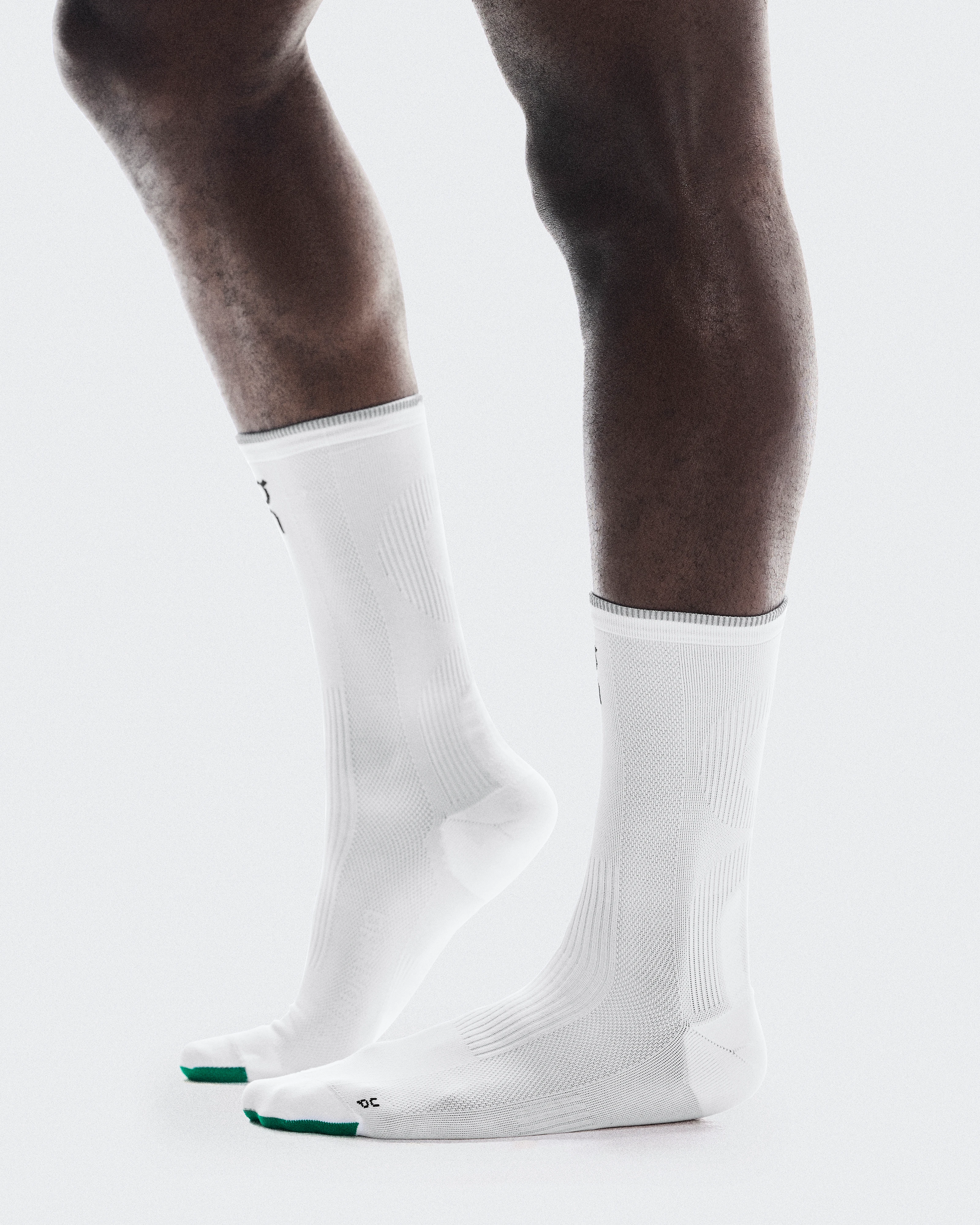 On Elite Run Sock High White & Ivory Unisex Socks