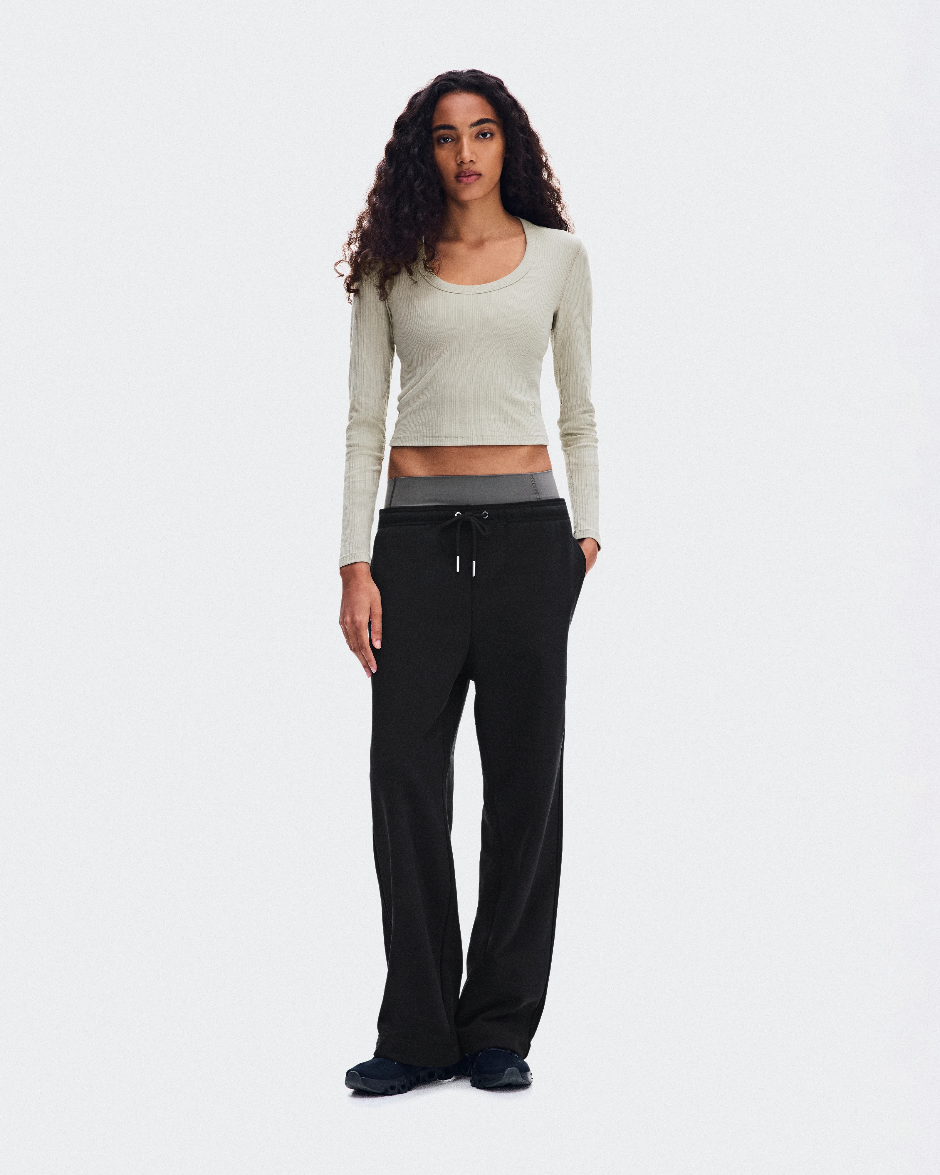 On All-Day Ribbed Long-T Brume Women Tops and t-shirts