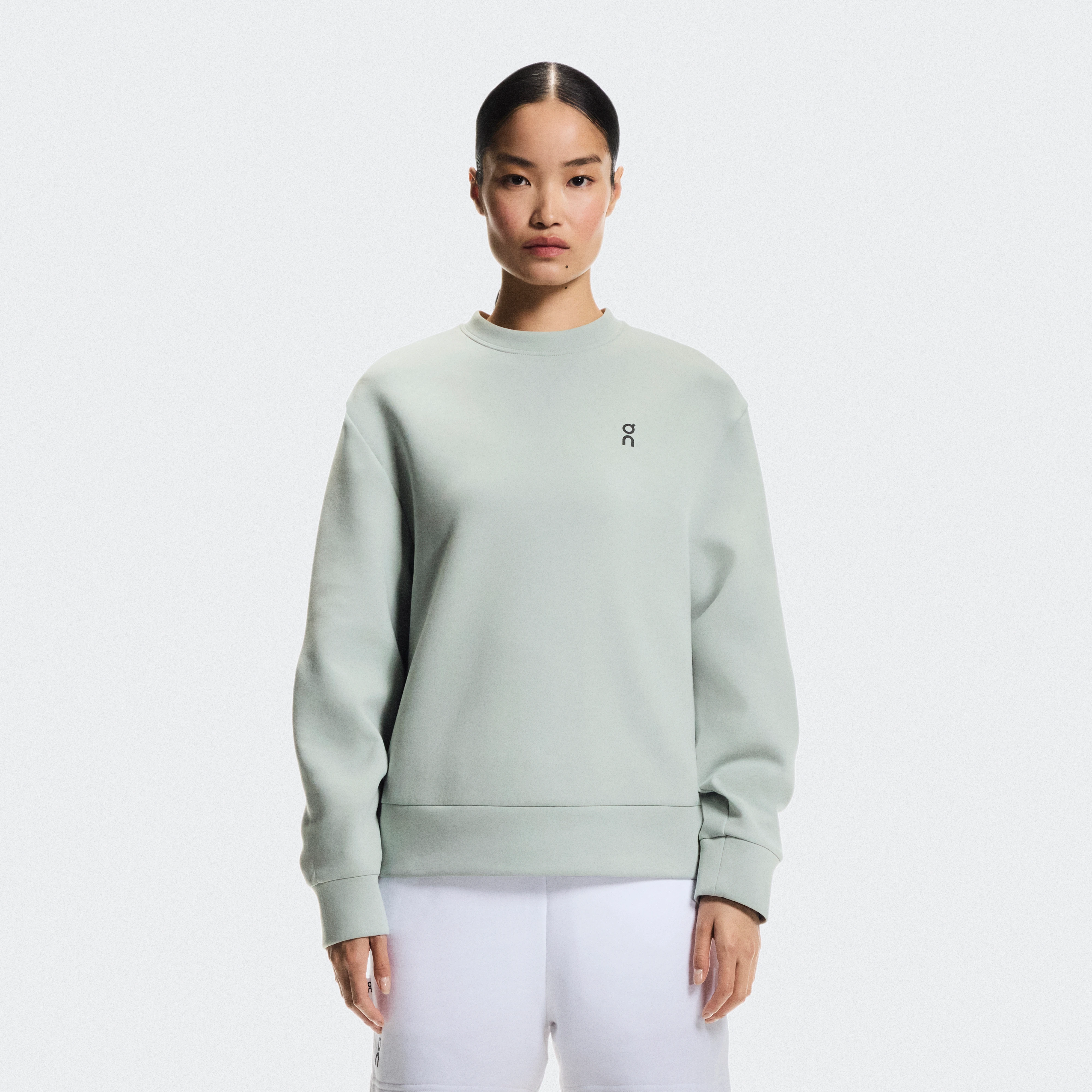 On Focus Tech Crew Mineral Women – All-day wear, travel, training Hoodies and sweatshirts