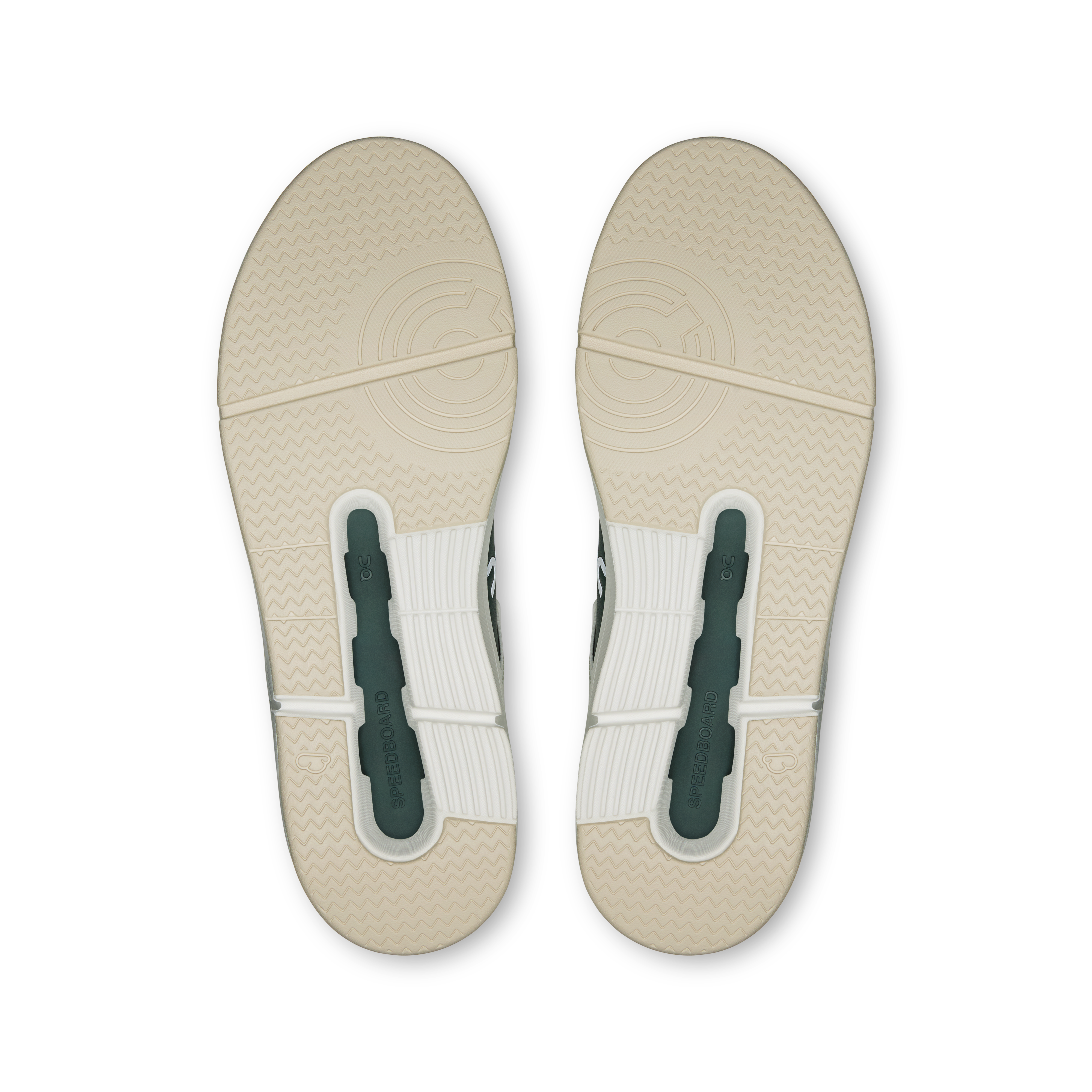 On THE ROGER Clubhouse Ivory & Olive Men Tennis Shoes
