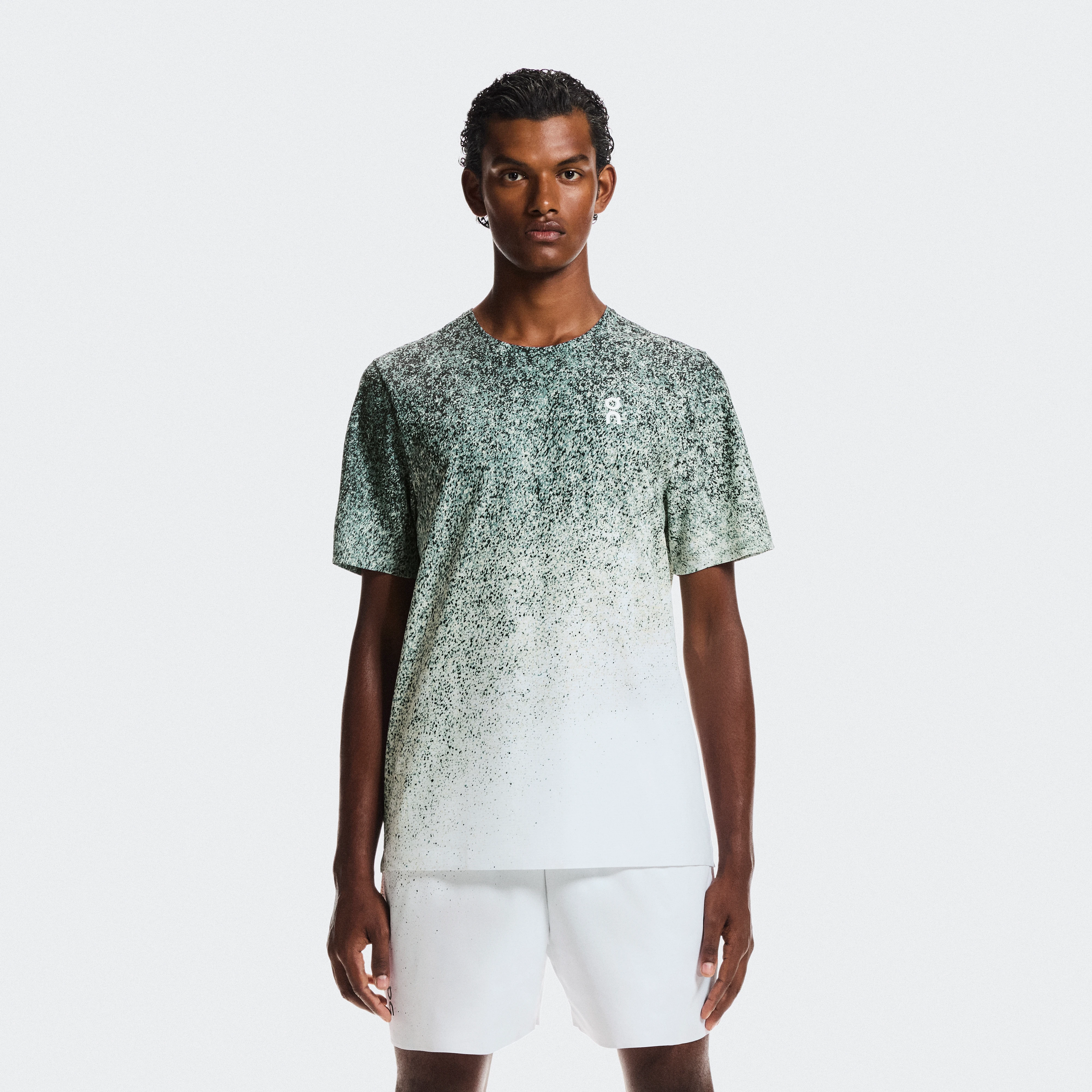 On Court-T Fade Mineral & White Men – Tennis Tops and t-shirts