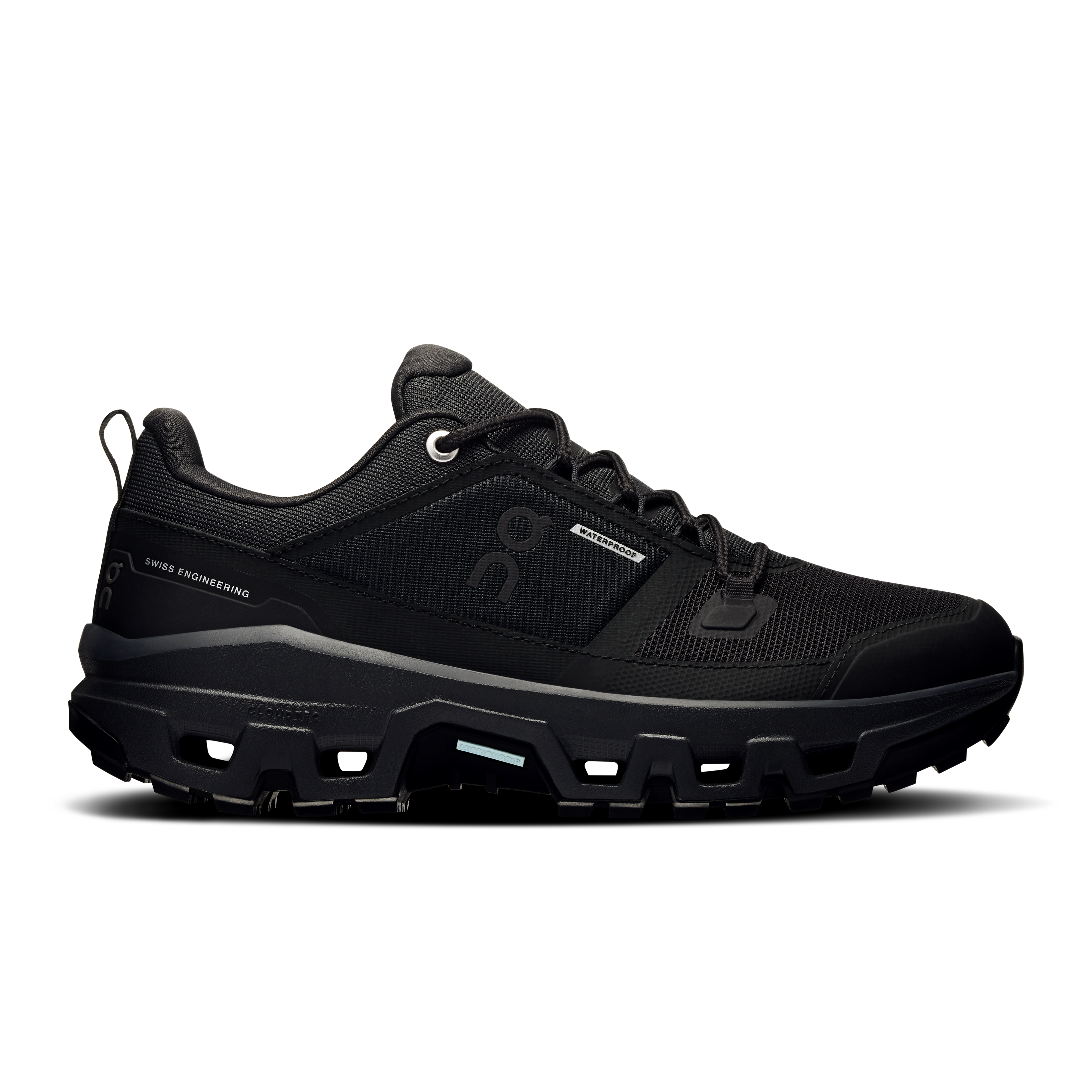 Cloudrock Low Waterproof Hiking Shoe in Black/Black