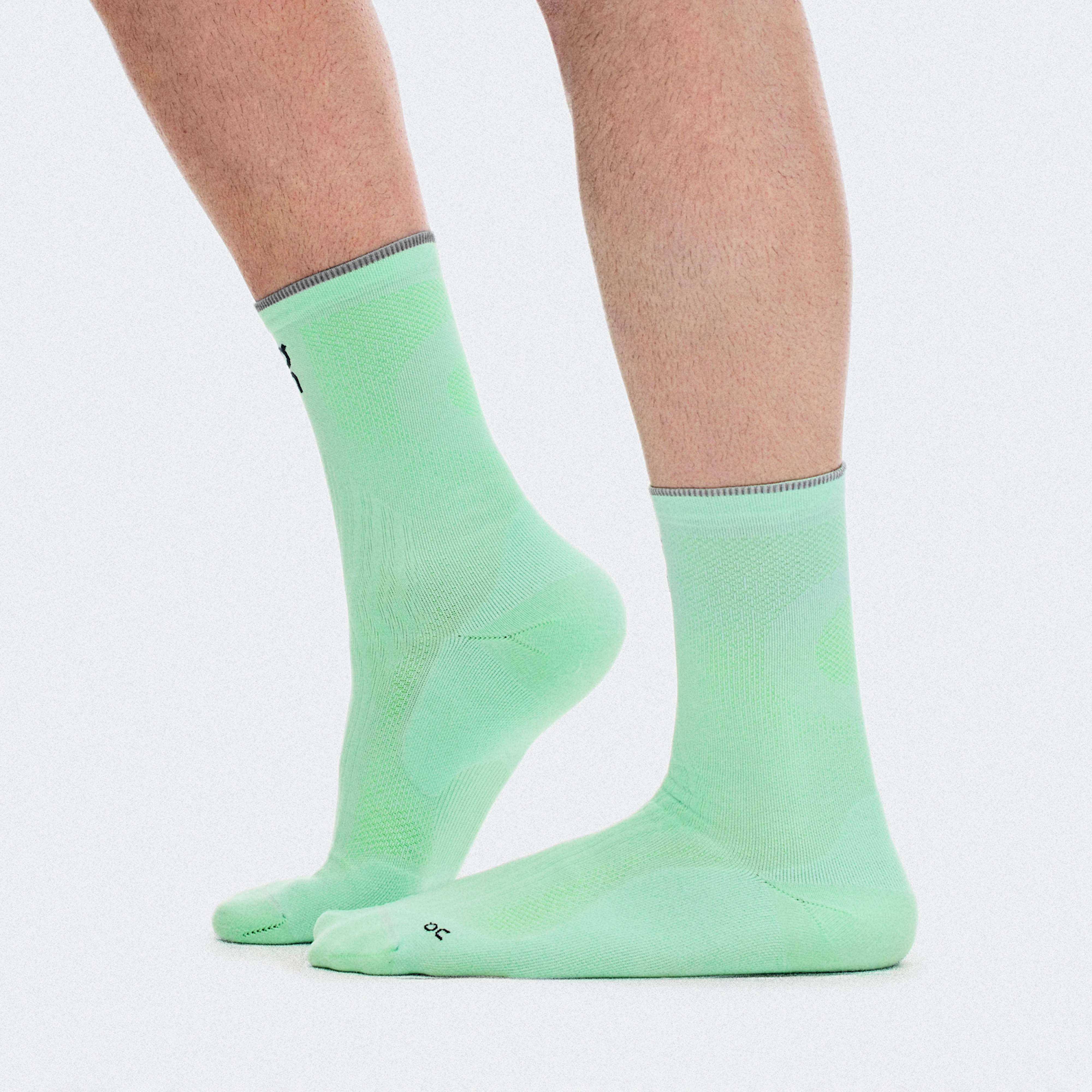 On Elite Run Sock High Hyper Celeste & Verdite Unisex – High-performance run training and racing Socks