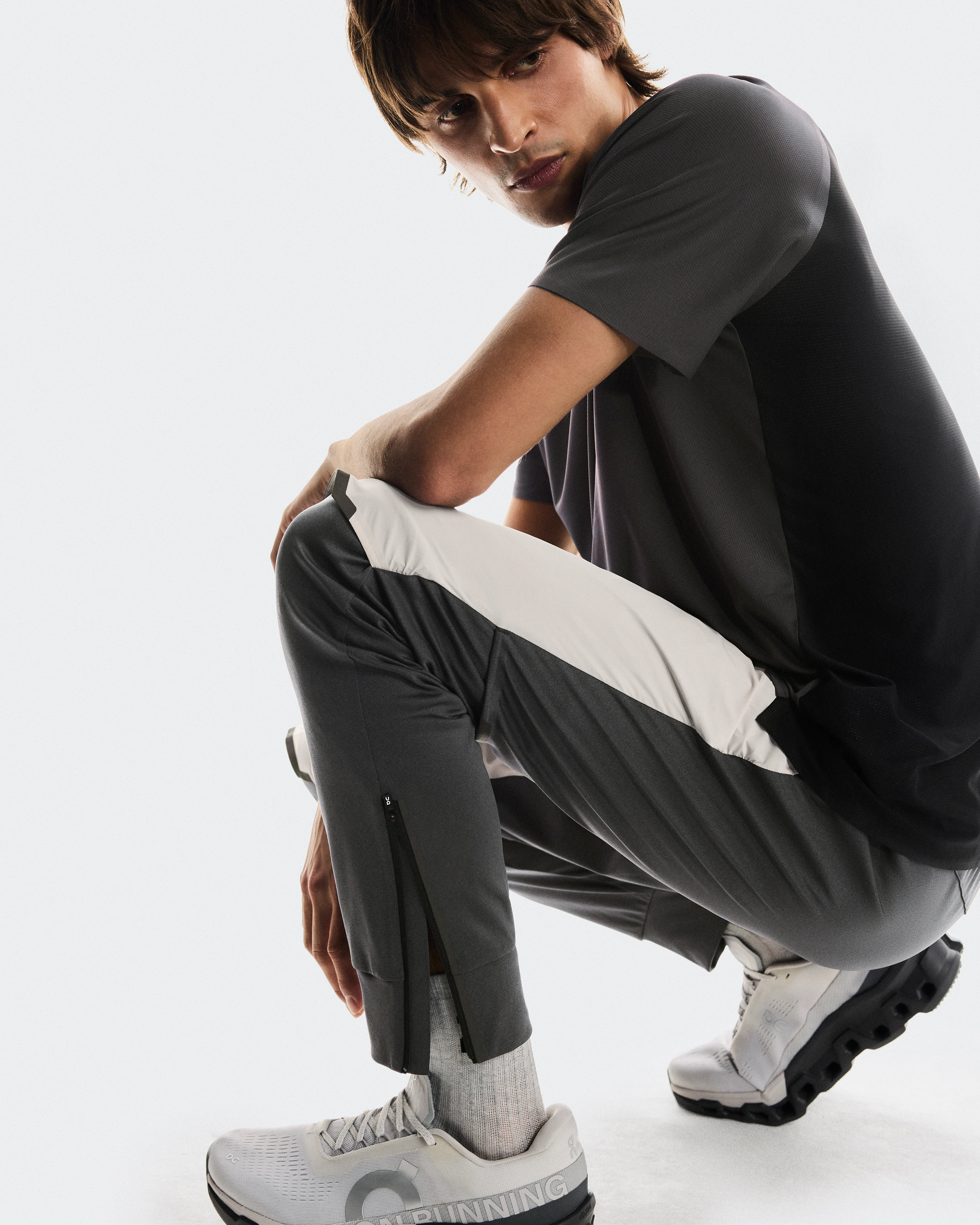 On Weather Pants Silver & Eclipse Men Pants
