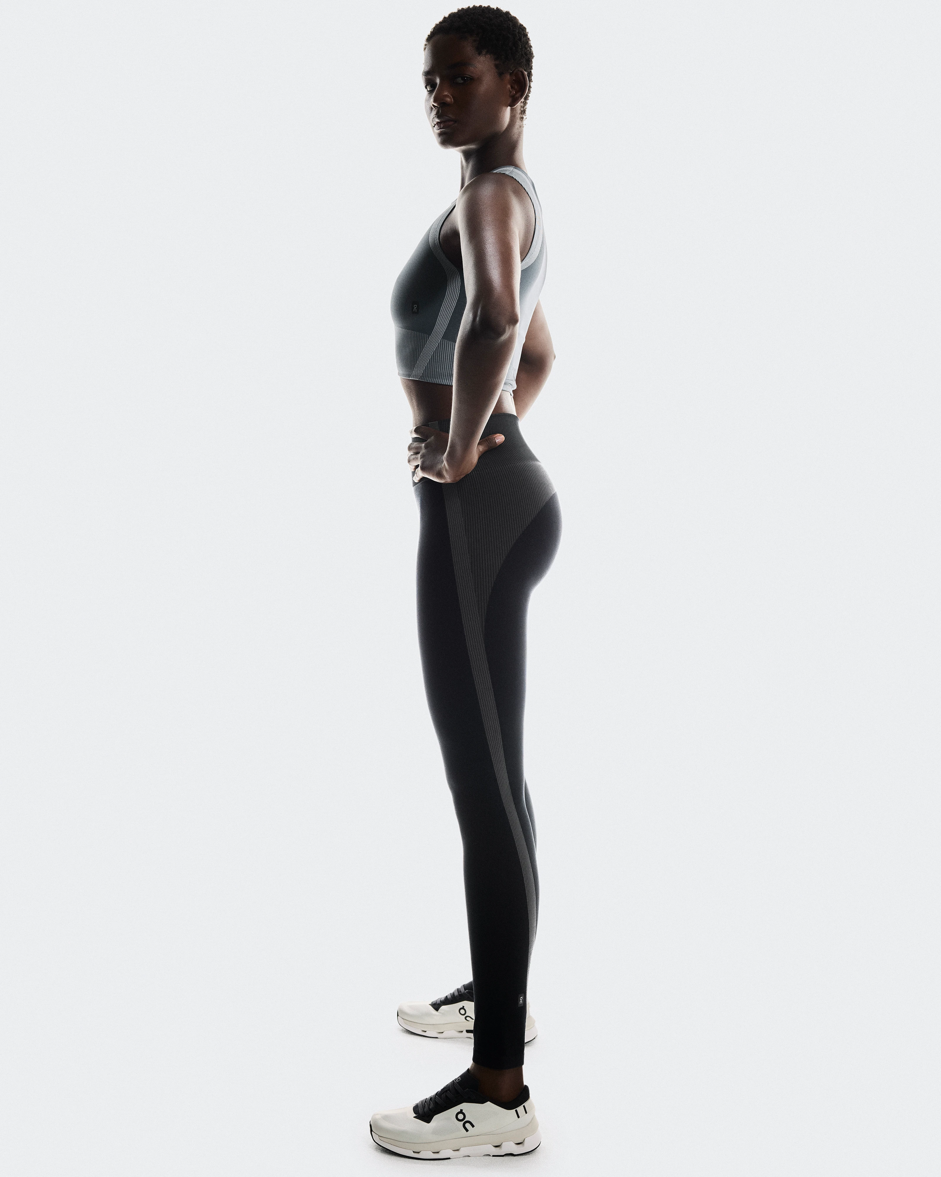 On Studio Knit Tights Black & Eclipse Women Tights