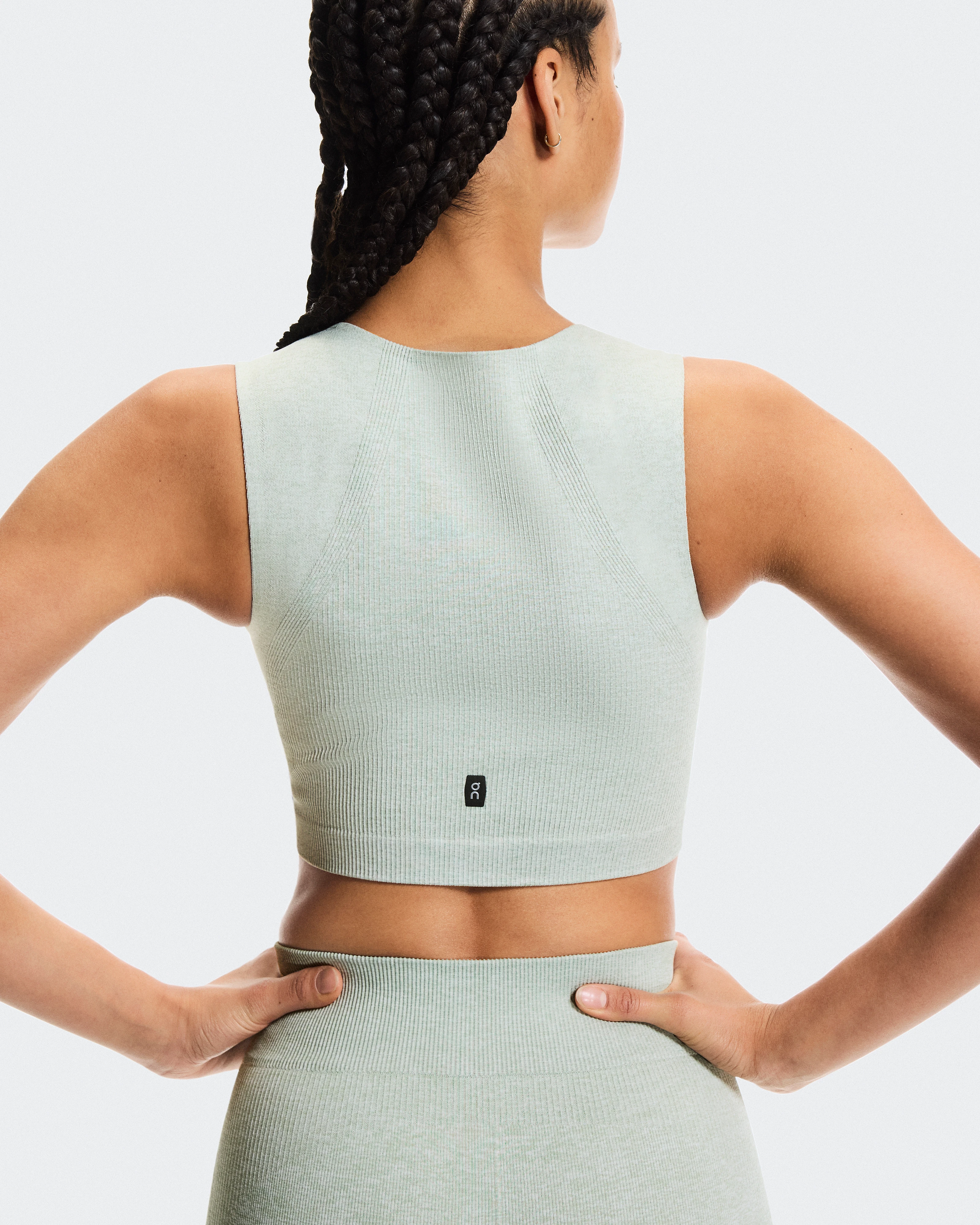 On Studio Knit Crop Mineral Heather Women Tops and t-shirts