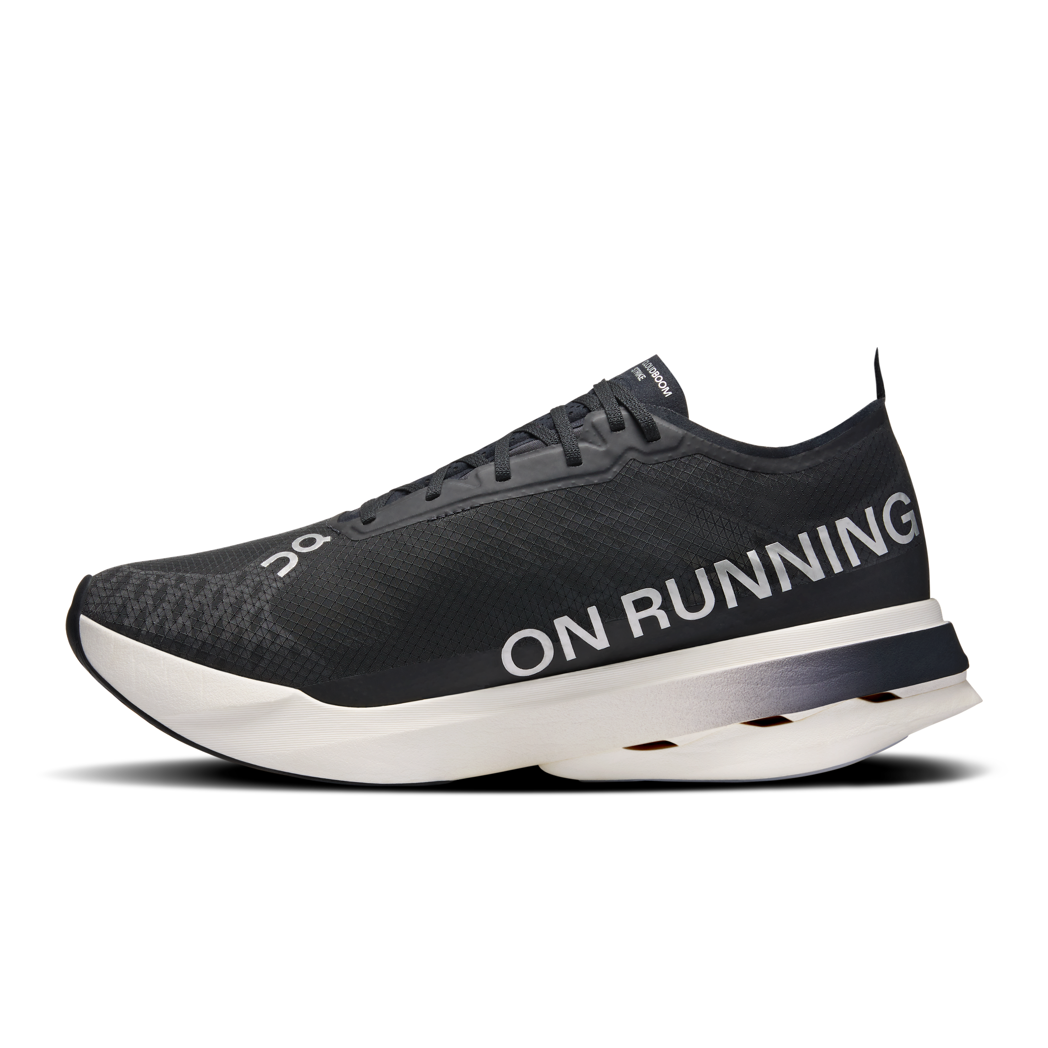 On Cloudboom Strike Black & White Men Road running Shoes