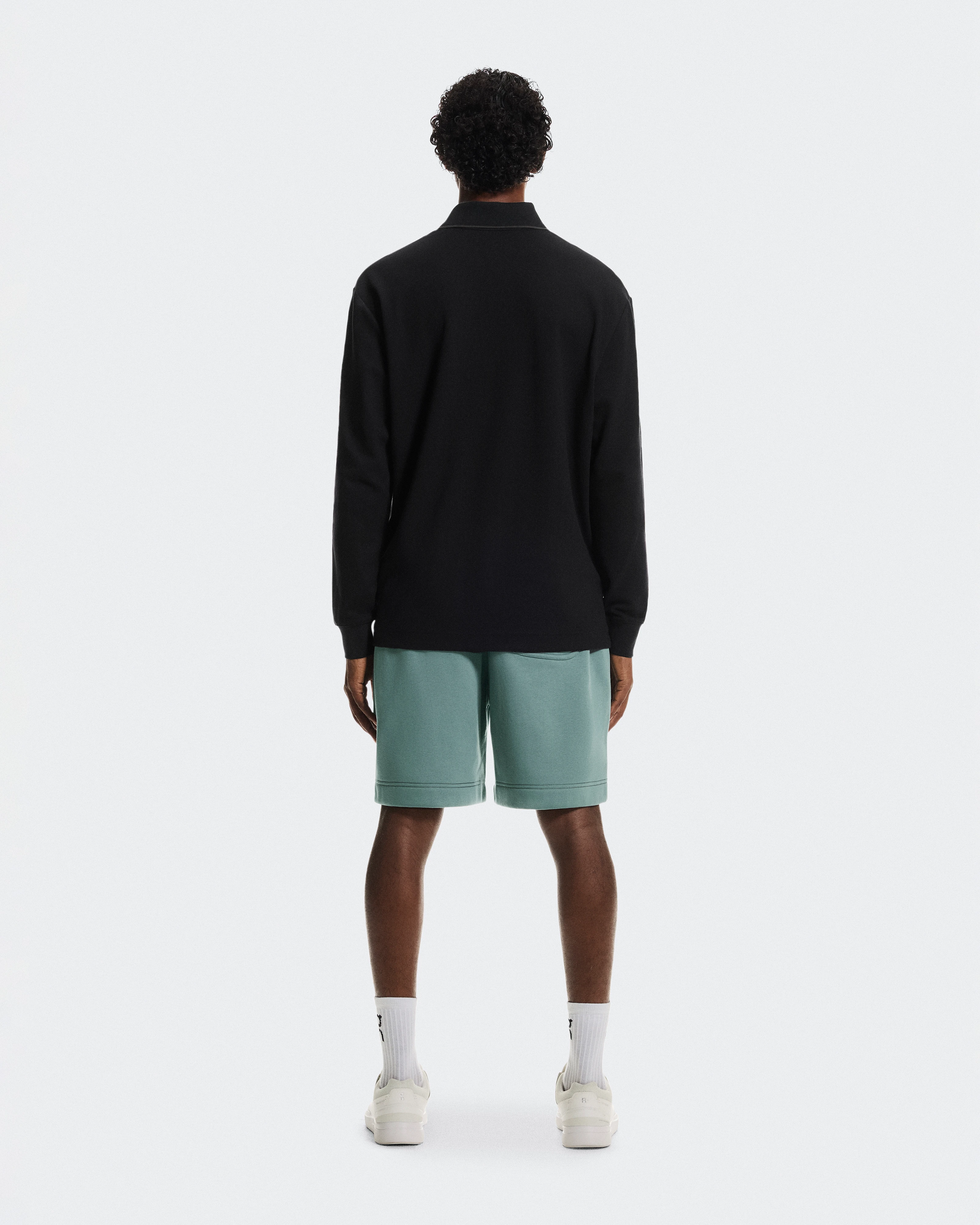 On Courtside Long-T Polo Black & Eclipse Men Tops and t-shirts