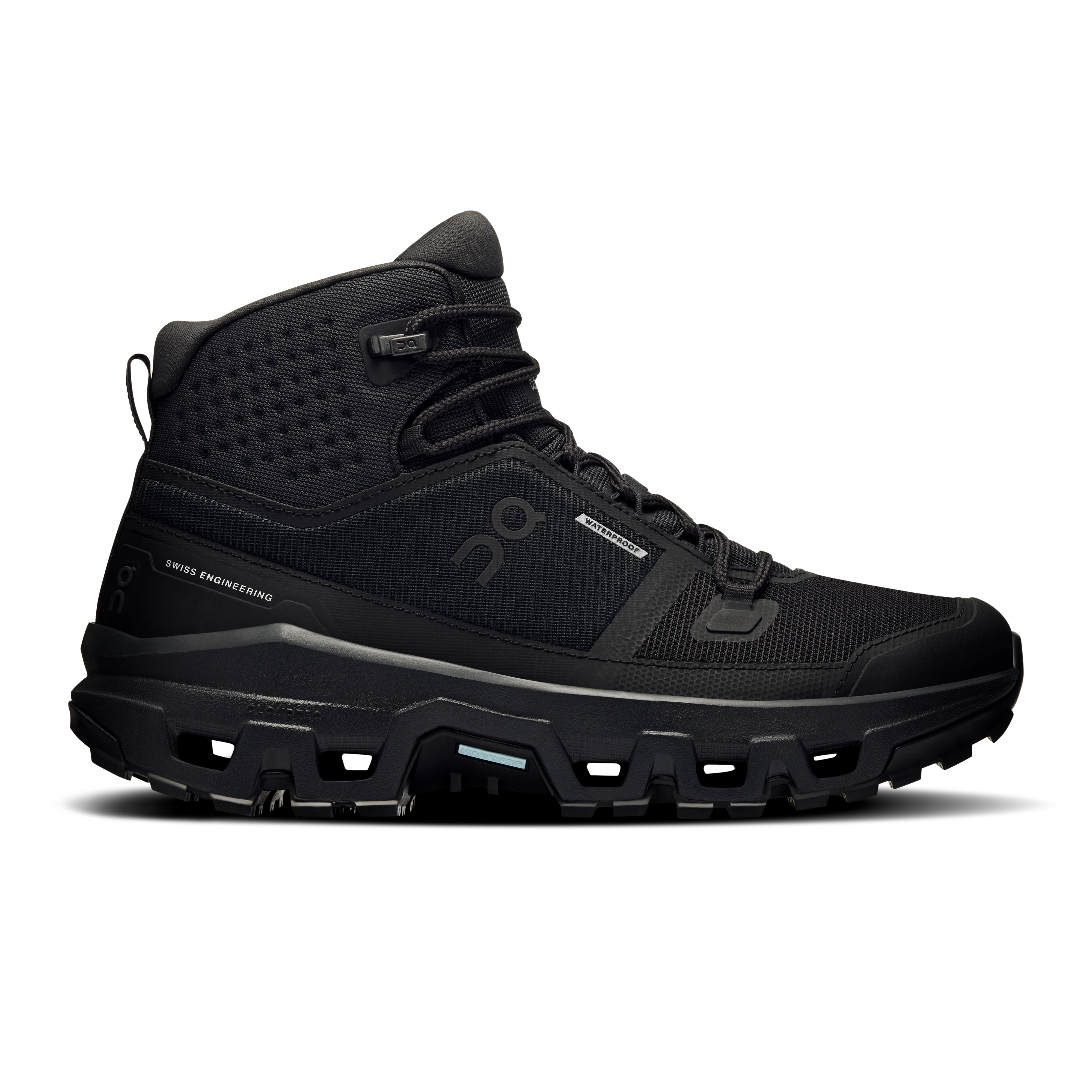 Cloudrock Mid Waterproof Hiking Shoe in Black/Black