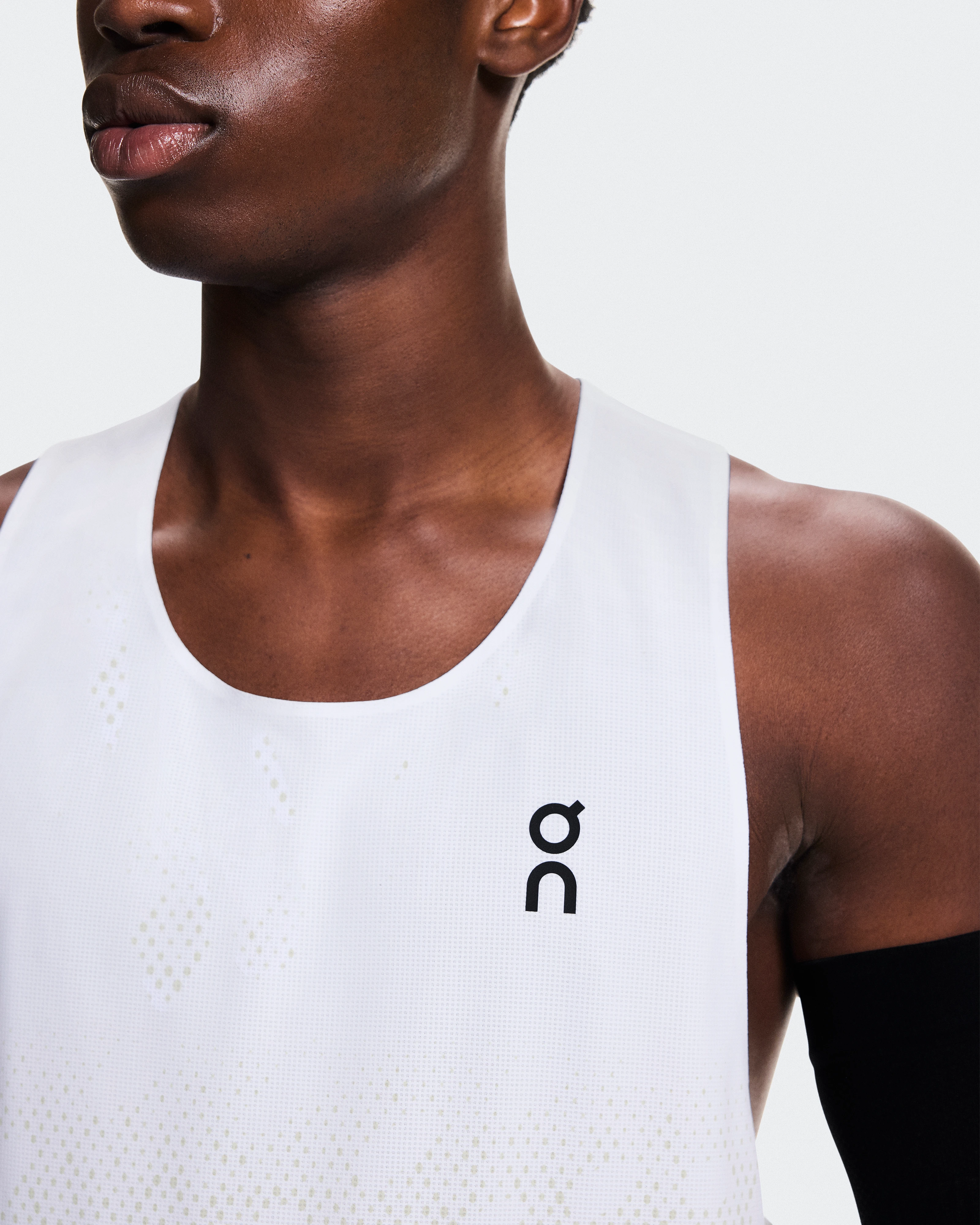 On Zero Singlet White & Lime Men Tops and t-shirts