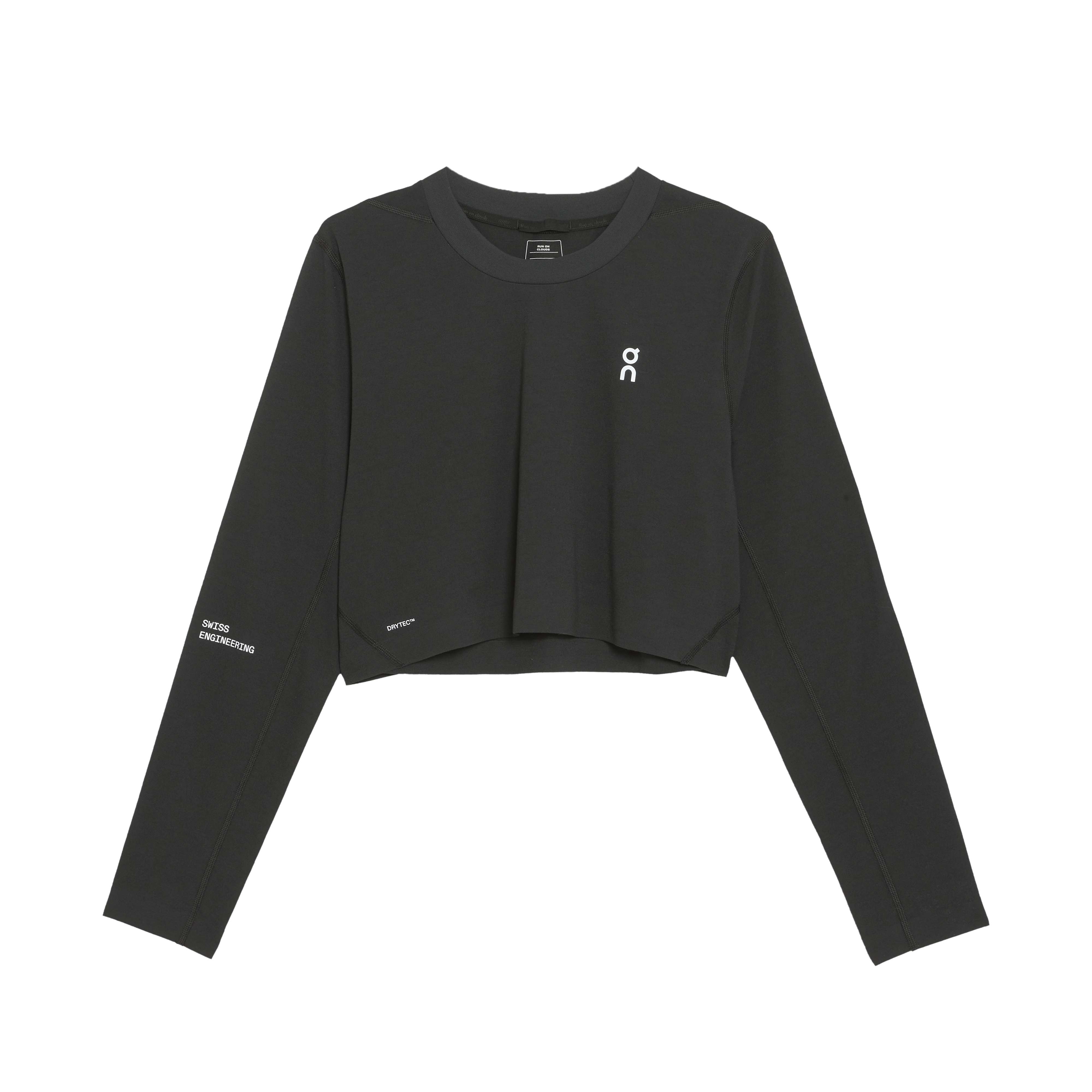 Train Long-T Crop Long-Sleeve Shirt in Black