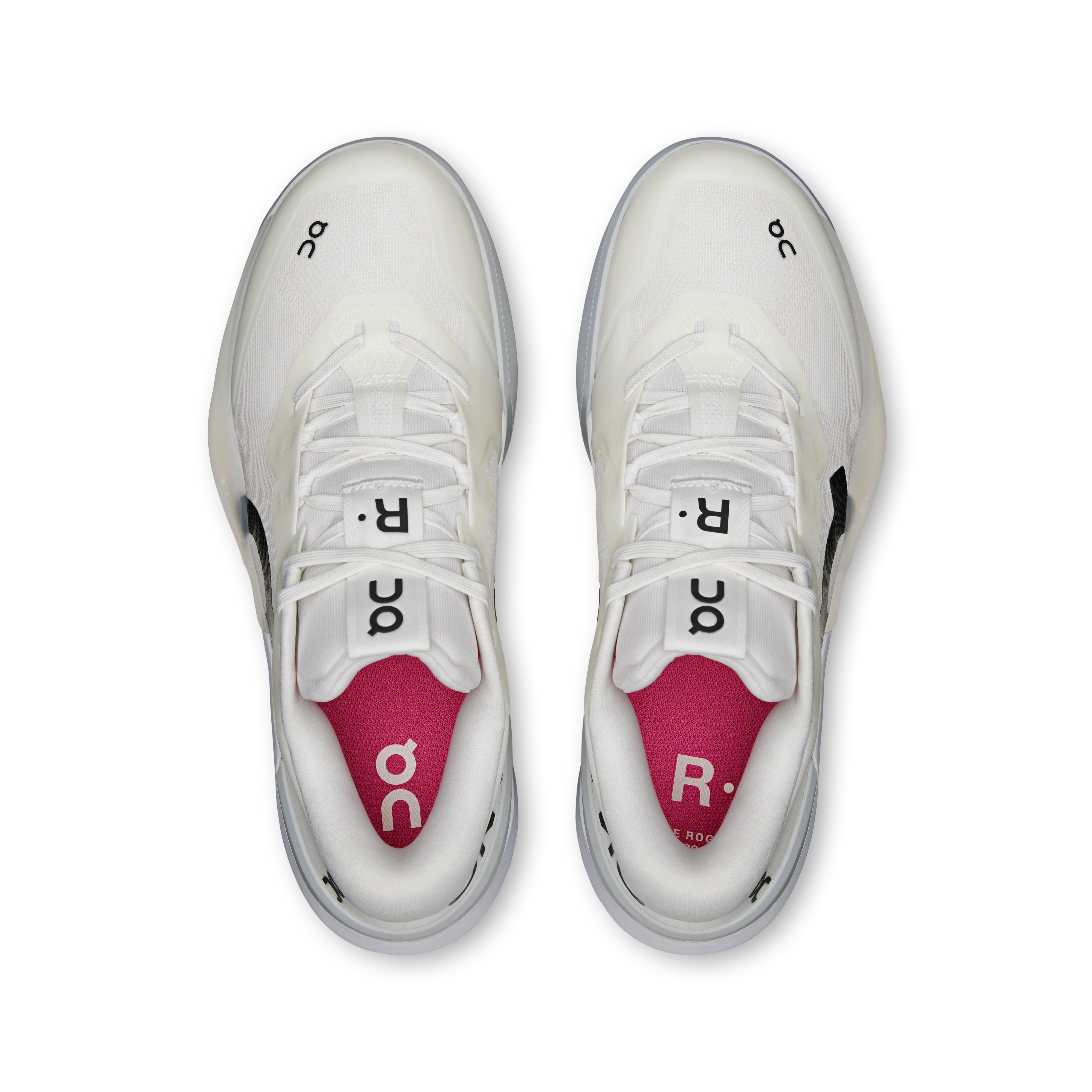 On THE ROGER Pro 3 White & Pink Women Tennis Shoes