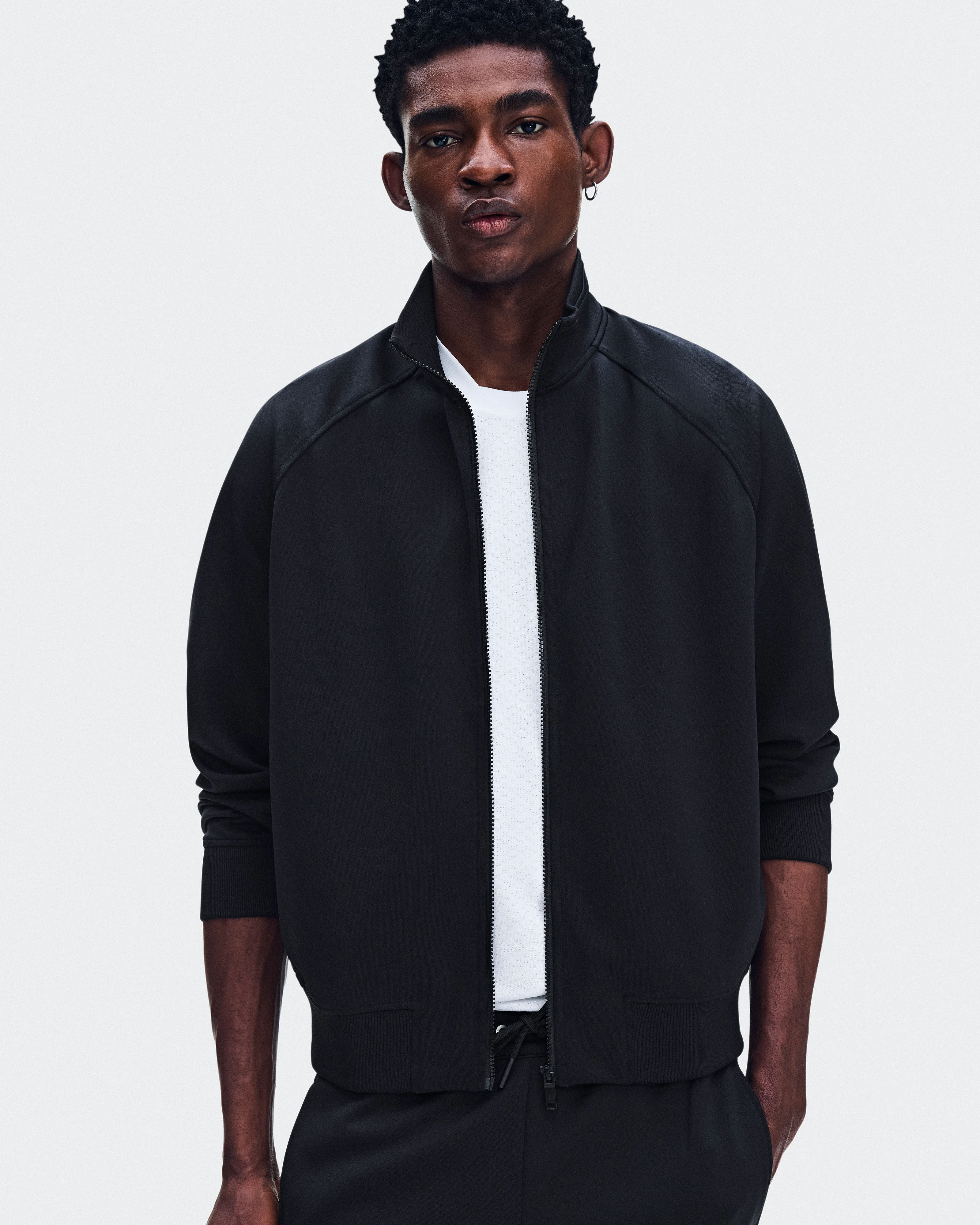 On Courtside Full-Zip Black Men Jackets